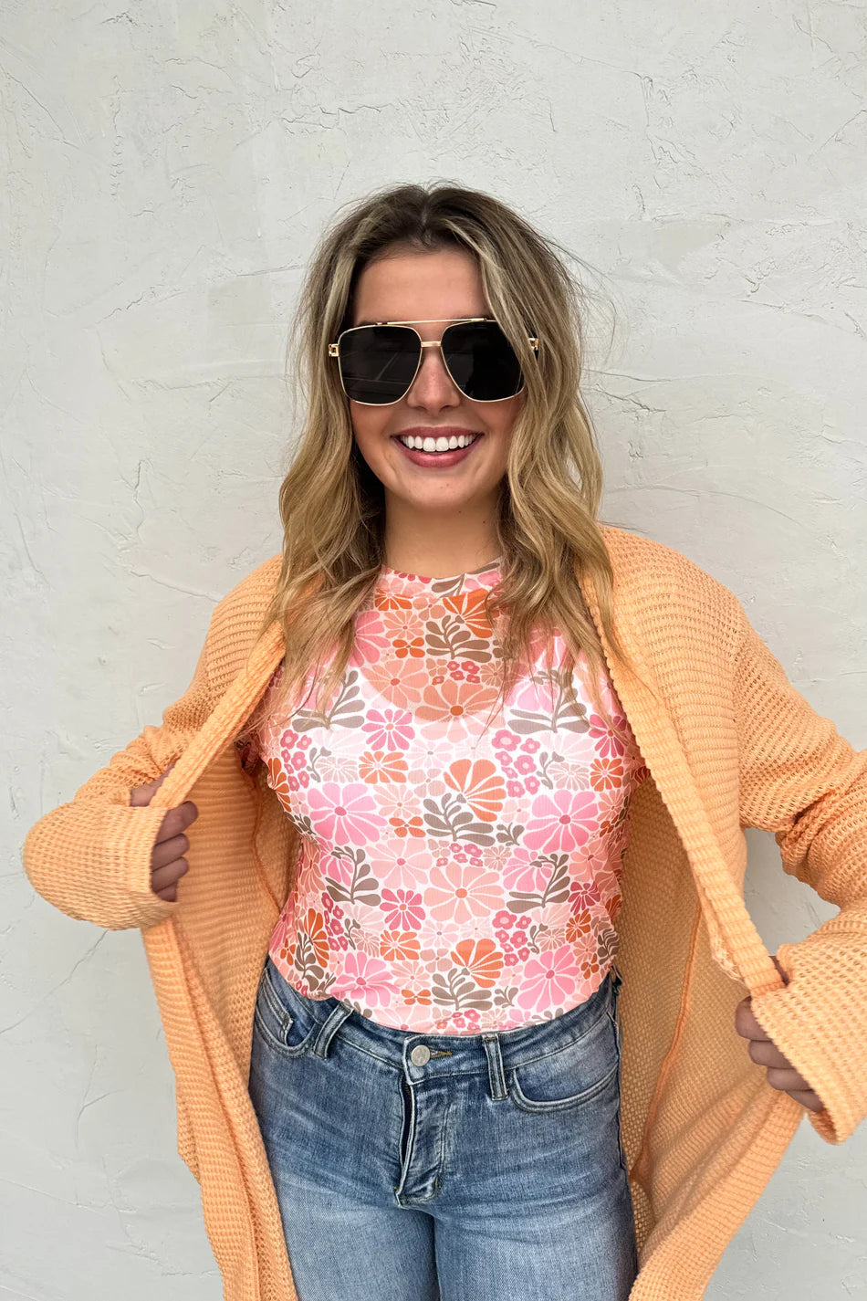 NEW Spring Simple Life Cardigan- Orange