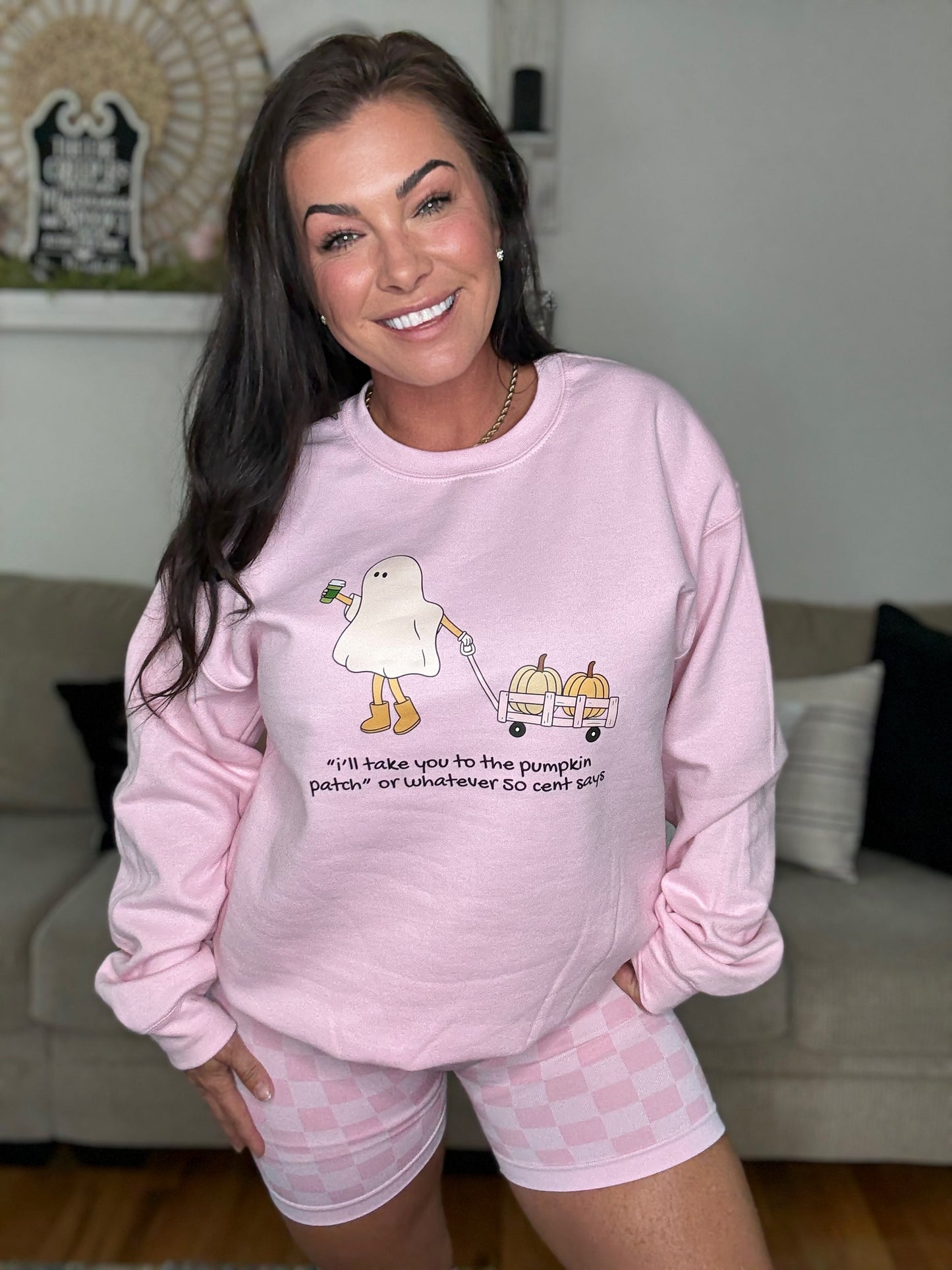 50 cent’s Pumpkin Patch Crewneck- Pink