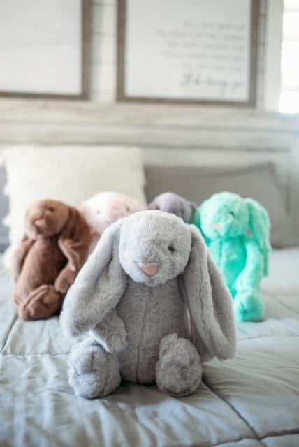 Swanky Plush Bunny- Grey