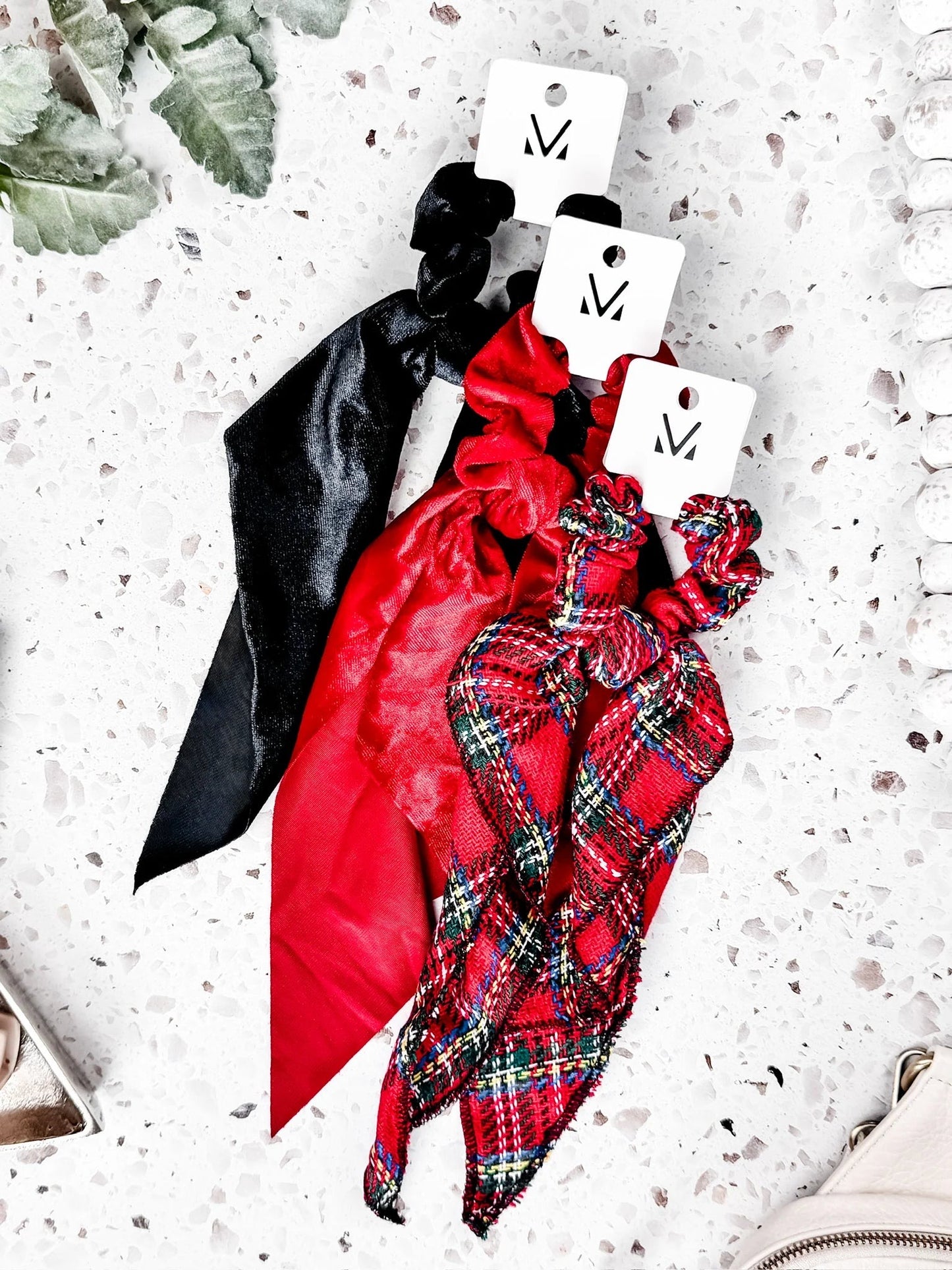 Knot Scrunchies- Plaid