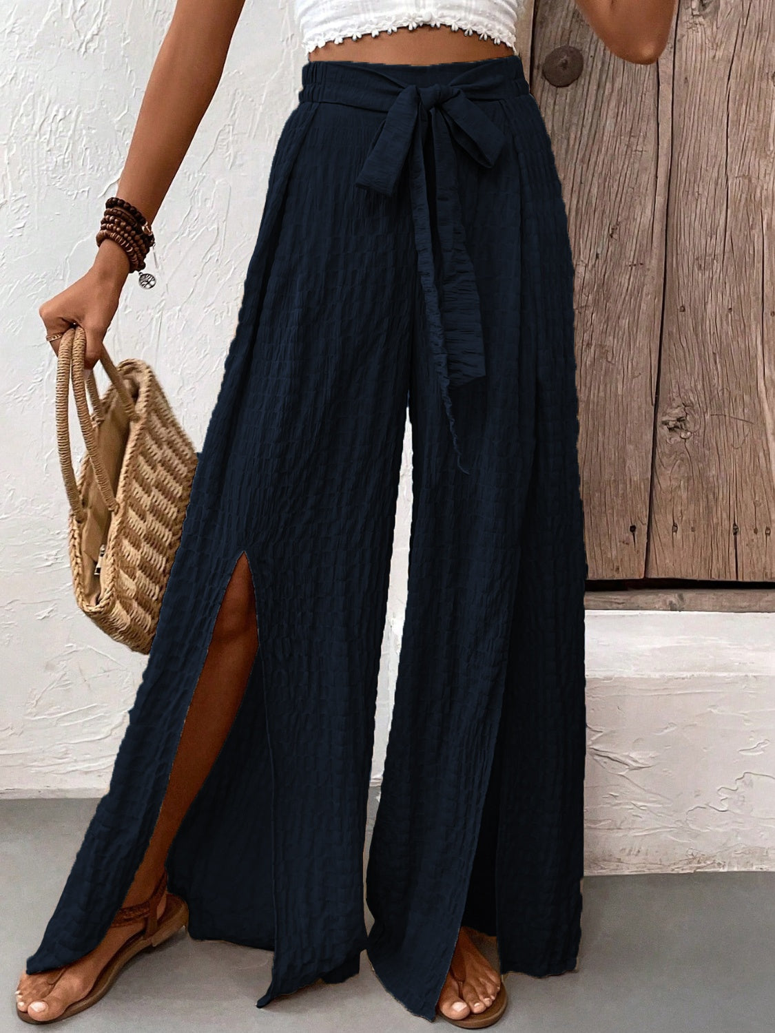 Elevate Me Wide Leg Pants- 2 Colors (Black, French Blue)