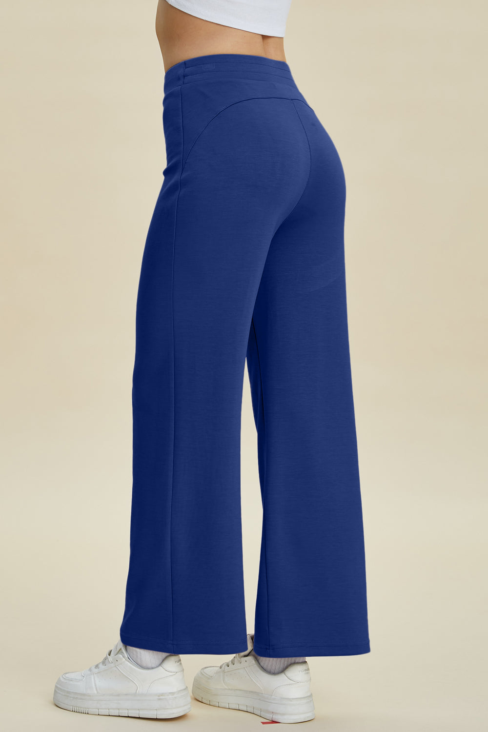 Air Scuba Drawstring Wide Leg Pants- 4 Colors (Mauve, Blue, Moonlit, Black)