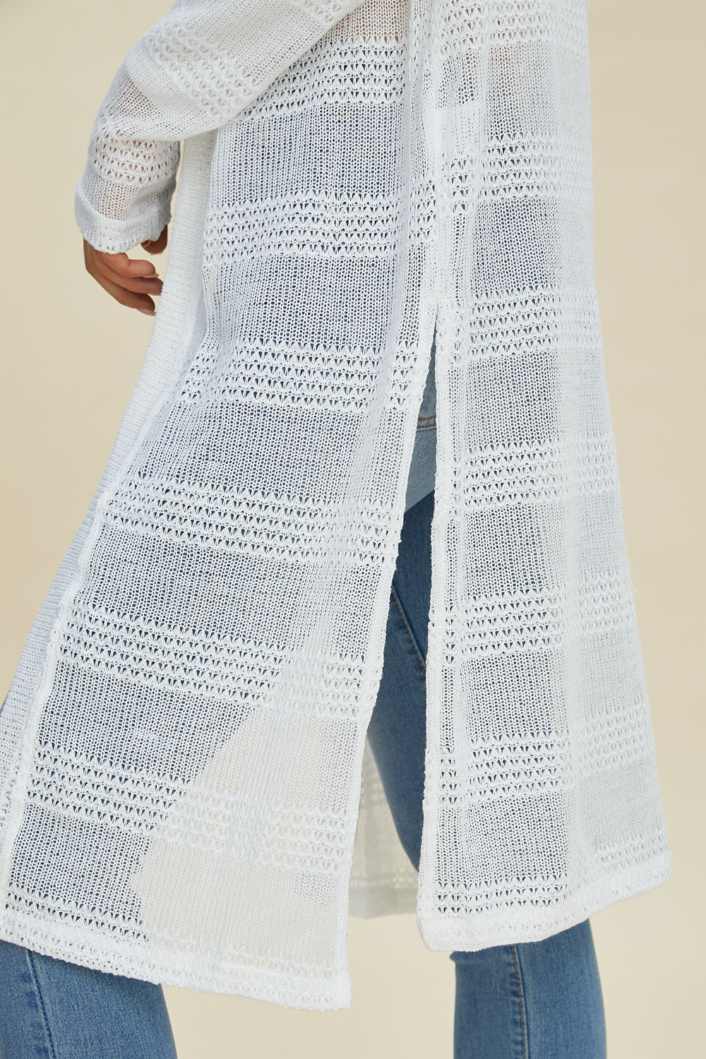 Open Front Longline Cardigan- 4 Colors (Multicolor, Blush, Black, White)