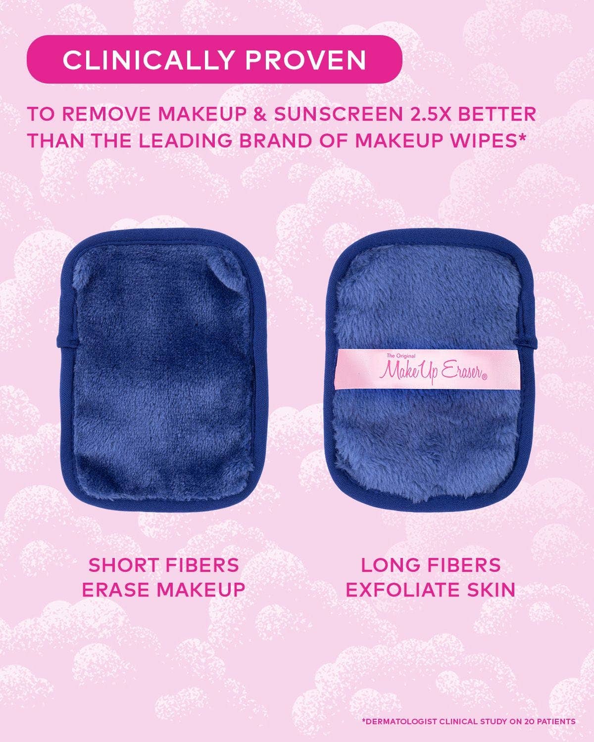 Weekenders Blue 3pc makeup Eraser Set