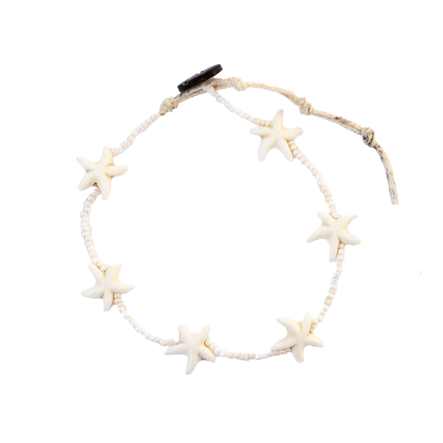 Stay Salty Starfish Seedbead Anklet