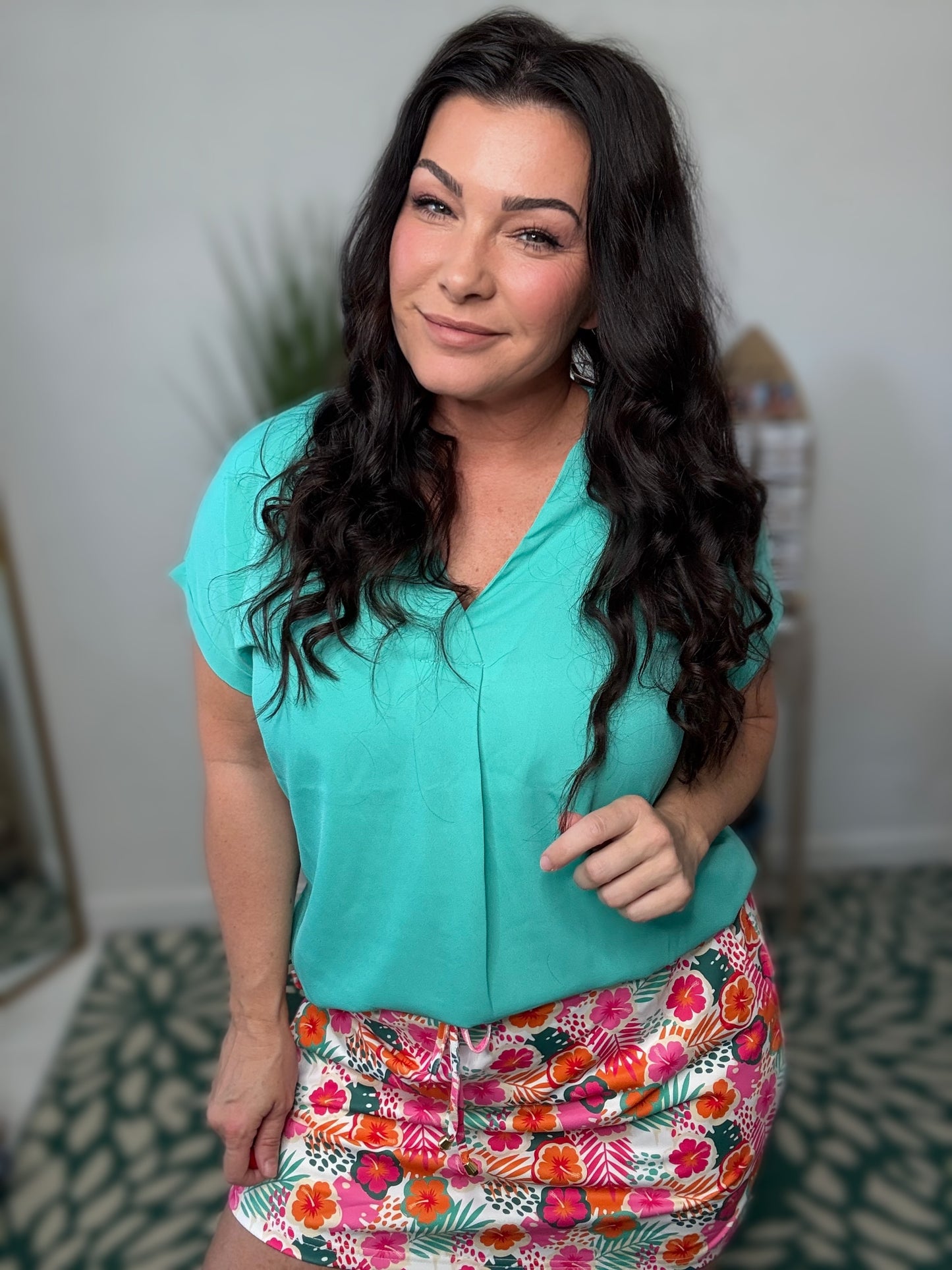 Do what I want Summer Top- Turqouise WHIT27