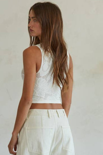 Modern Muse Tank Top- White