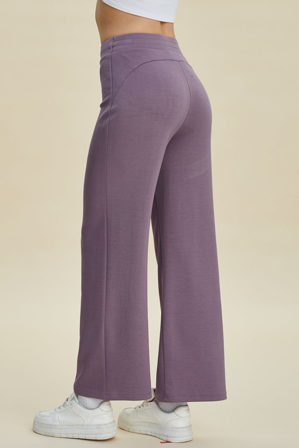 Air Scuba Drawstring Wide Leg Pants- 4 Colors (Mauve, Blue, Moonlit, Black)