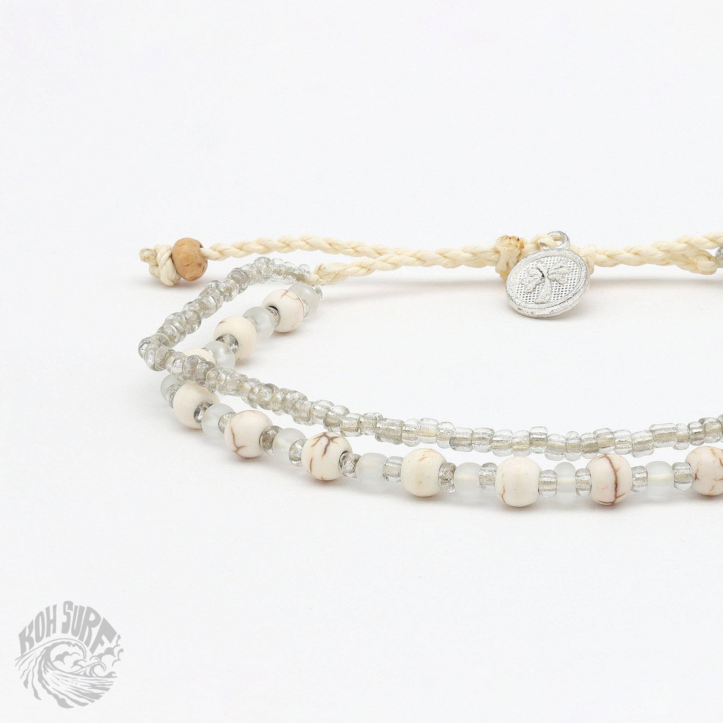 Kanawa Beach Beaded Anklet- Natural Tones
