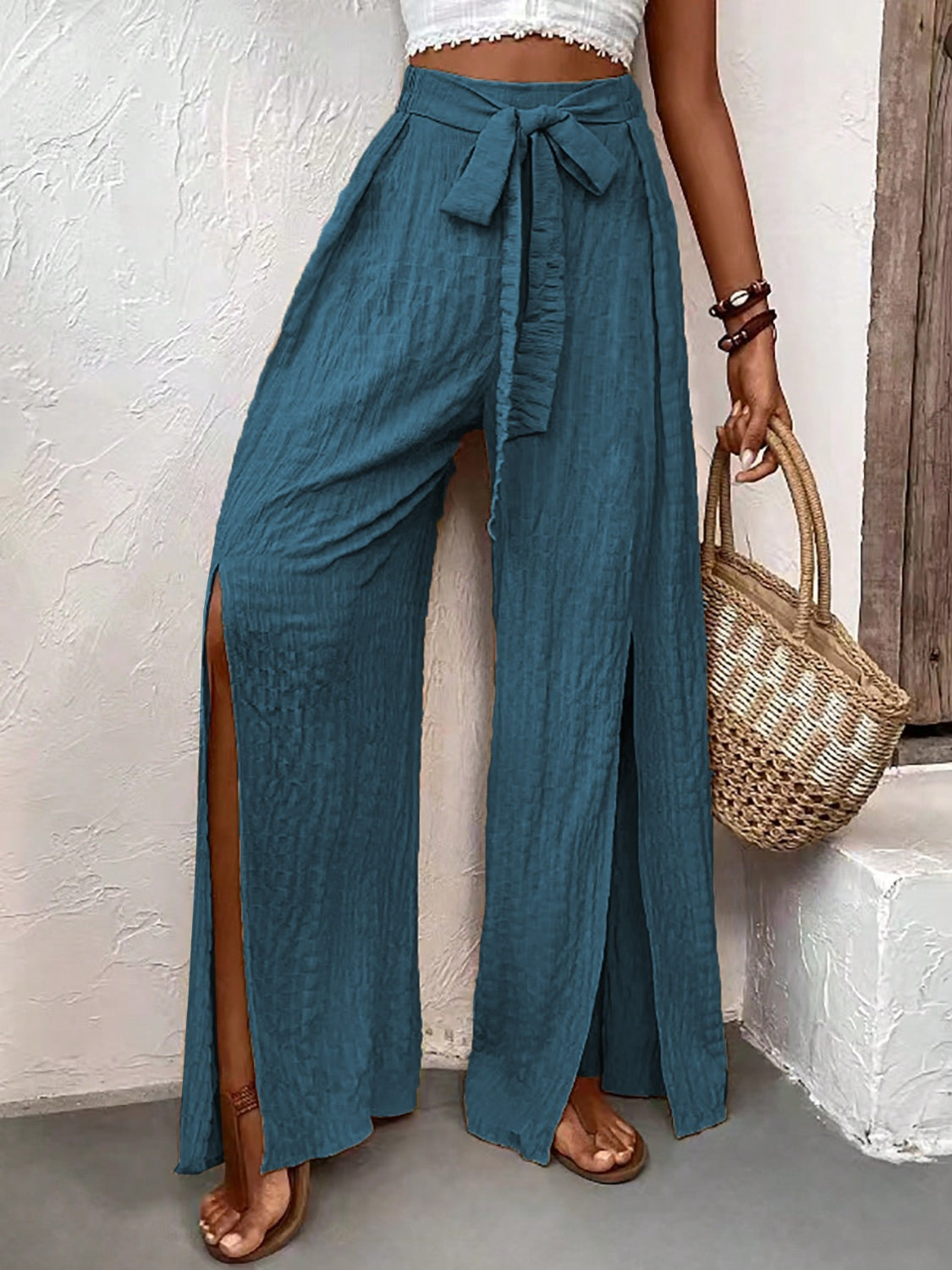 Elevate Me Wide Leg Pants- 2 Colors (Black, French Blue)