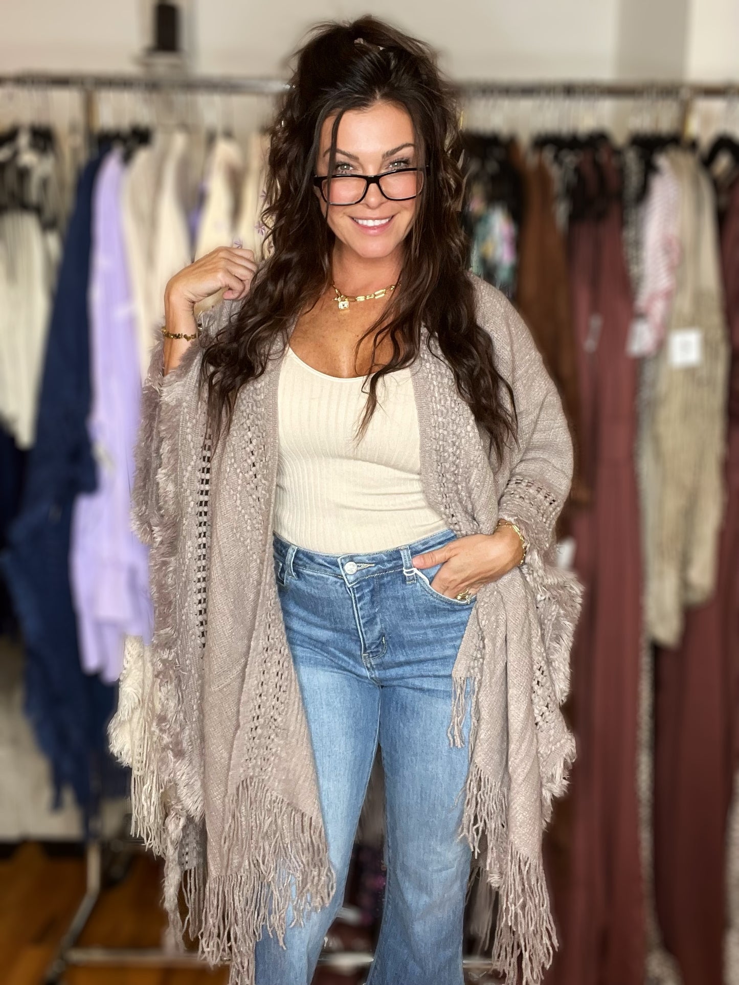 Bohemian Breeze Cardigan- Oyster