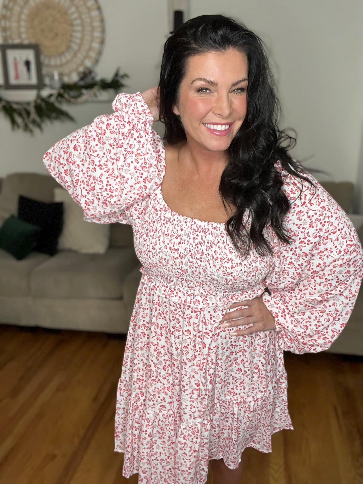 Smocked for the Season Dress- 5 Colors (Green, Wine, Blue, Purple)