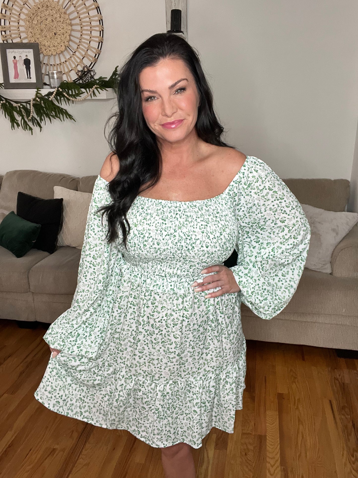 Smocked for the Season Dress- 5 Colors (Green, Wine, Blue, Purple)