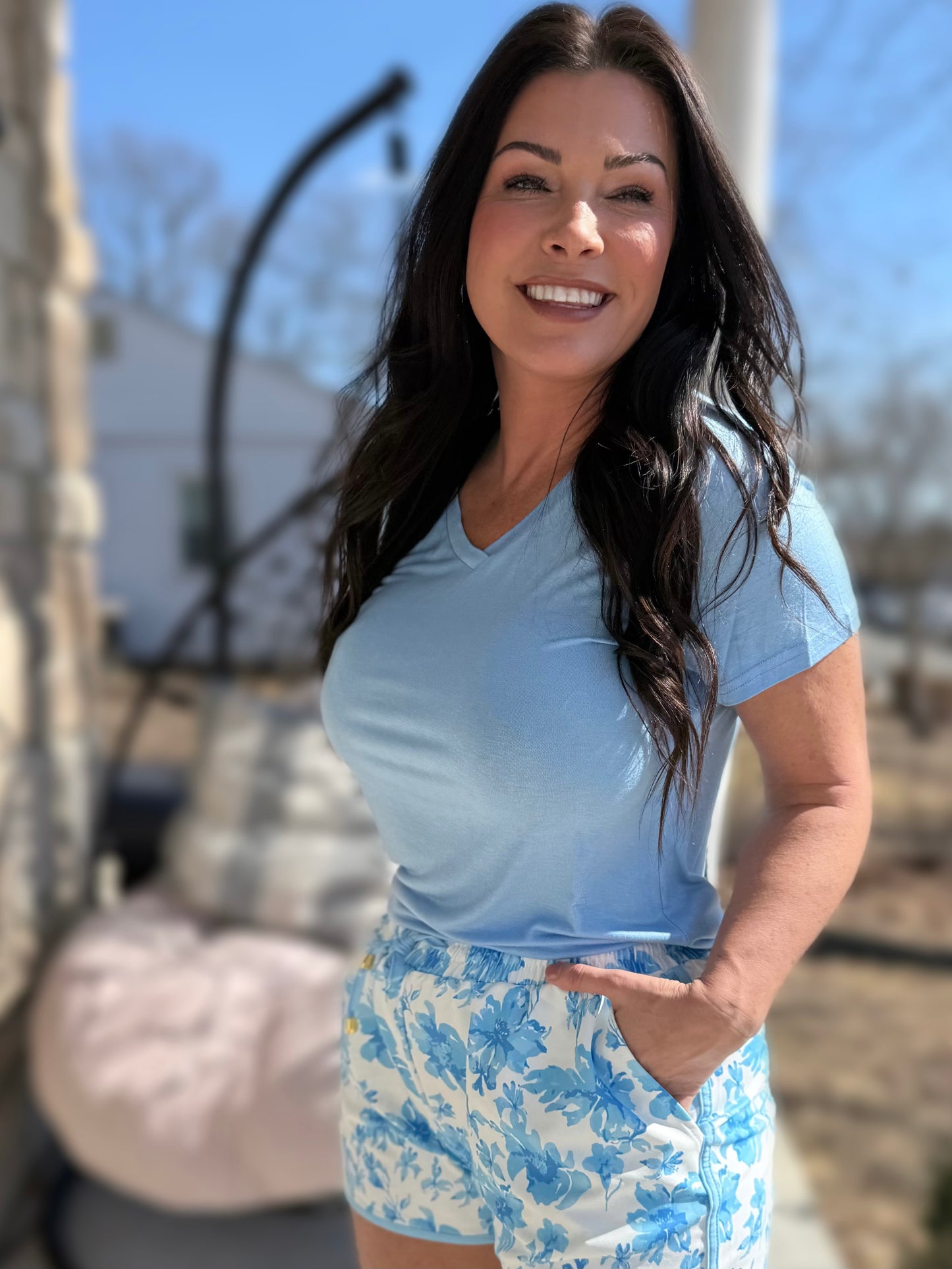 Jess Lea Basic Tee - Light Blue