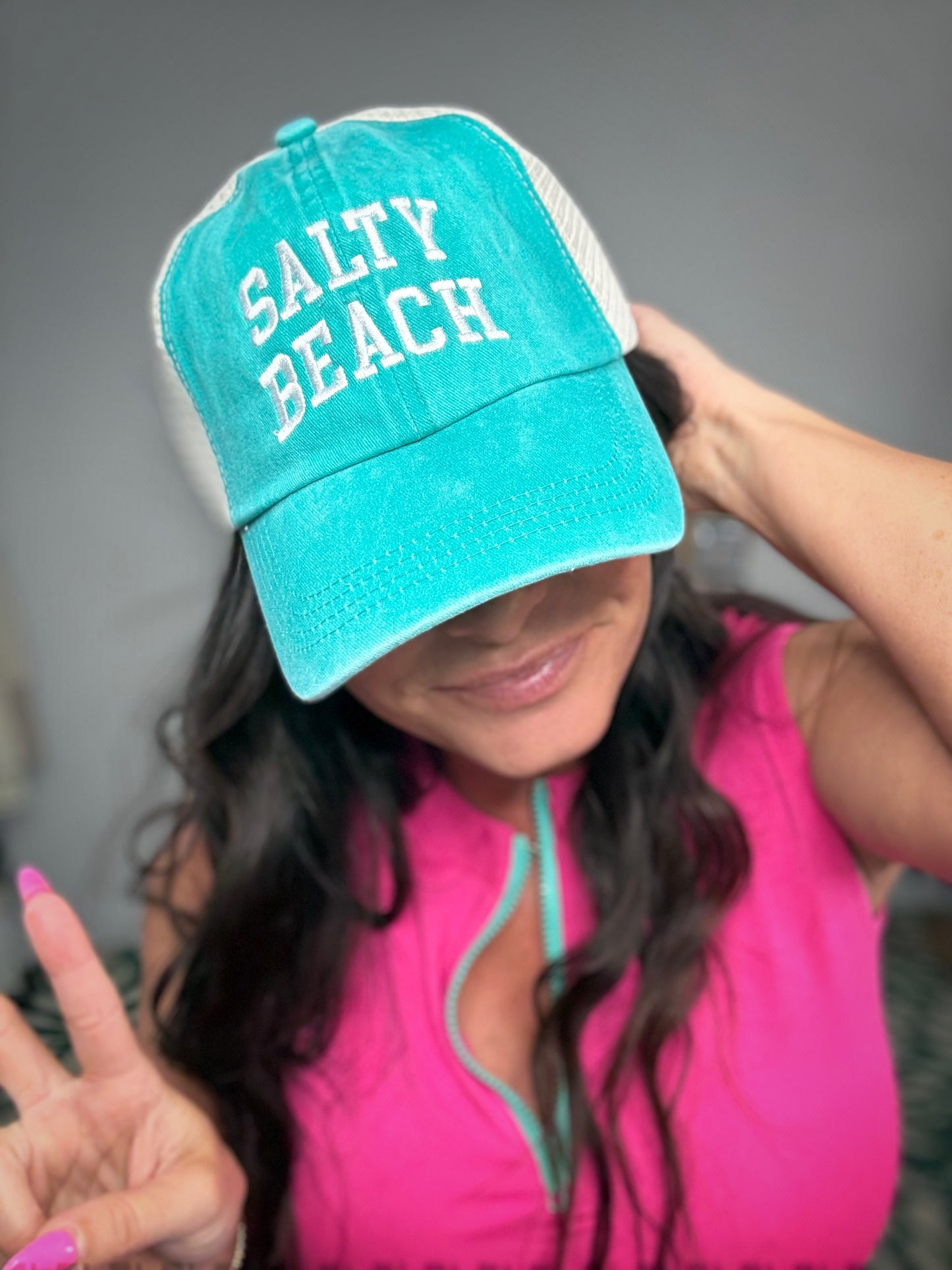 SALTY BEACH Baseball Cap- MINT capm2698