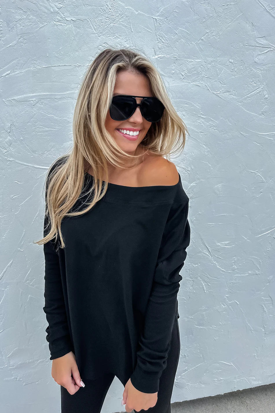 Softer Side Long Sleeve Top
- Black