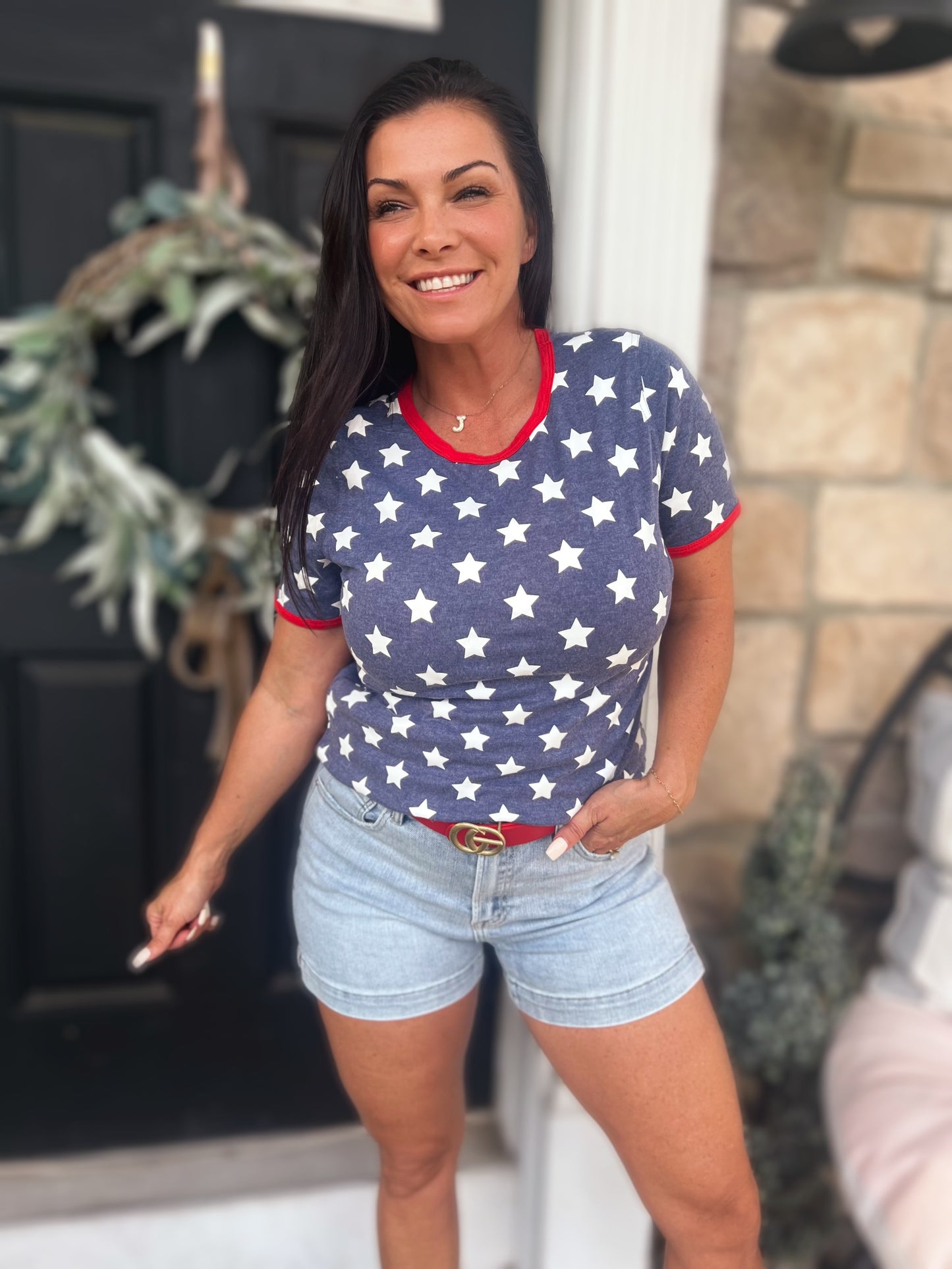 Starry Morning Ampersand Fitted Tee