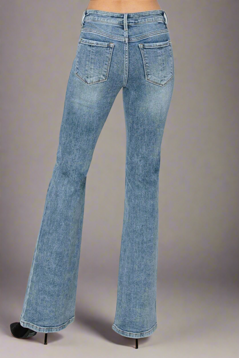 RISEN Mid Rise Bootcut Jeans