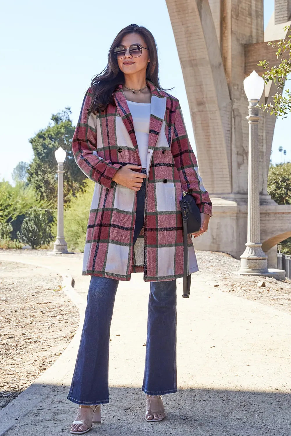 Business Days Coat- 8 Colors (Pink, Blue, Green, Black, Red, Plaid, Violet)