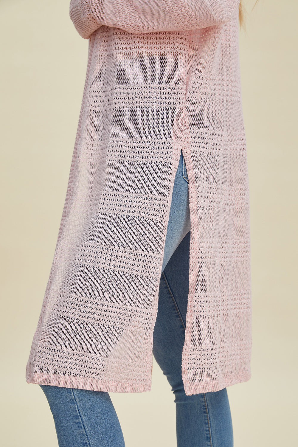 Open Front Longline Cardigan- 4 Colors (Multicolor, Blush, Black, White)