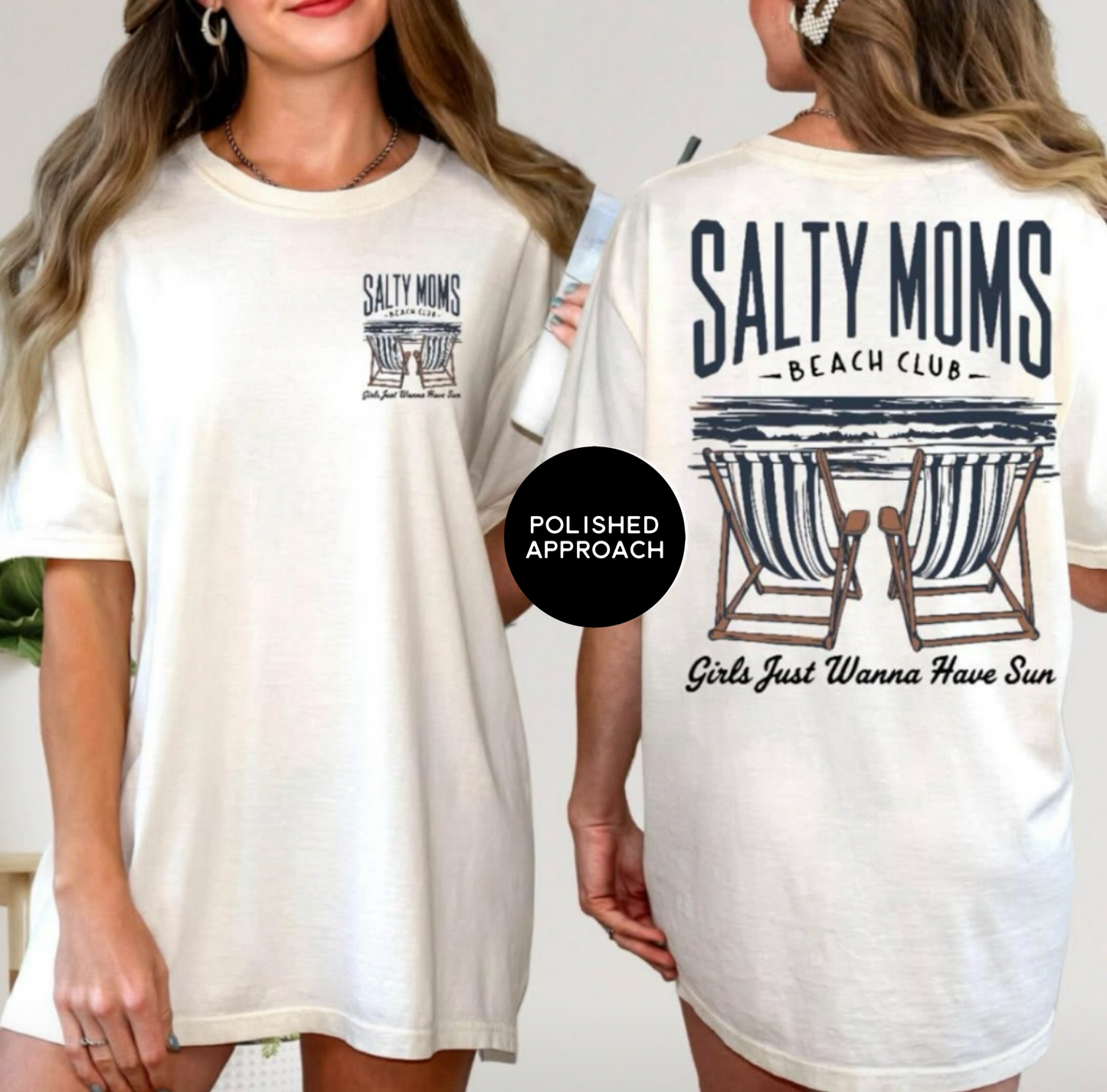 Salty Moms Beach Club tee sm552