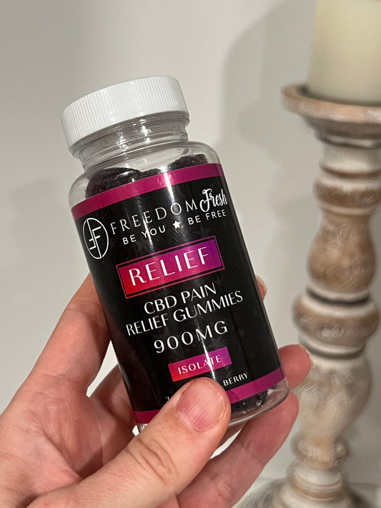C.B.D Pain Relief Isolate Gummies 900mg • Berry