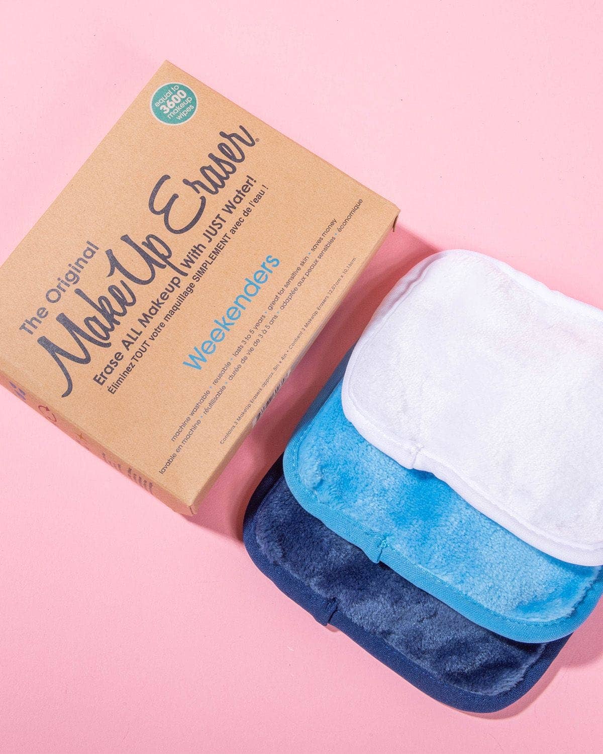 Weekenders Blue 3pc makeup Eraser Set