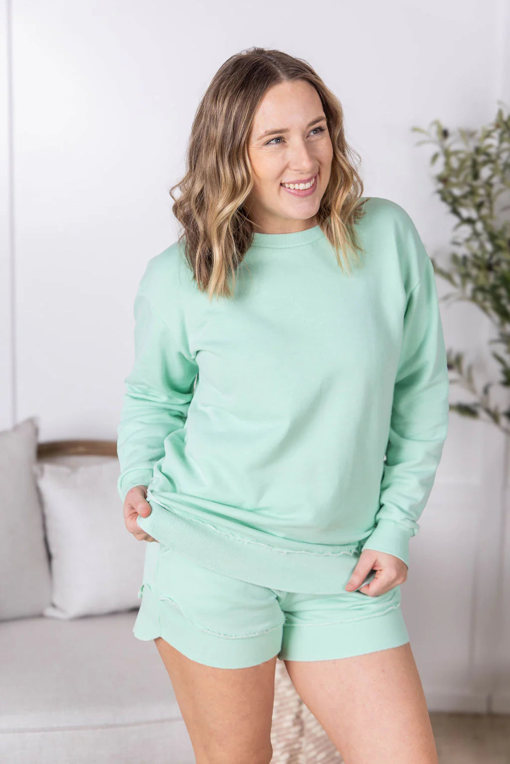 Lounge Days French Terry Pullover - Mint MM4567