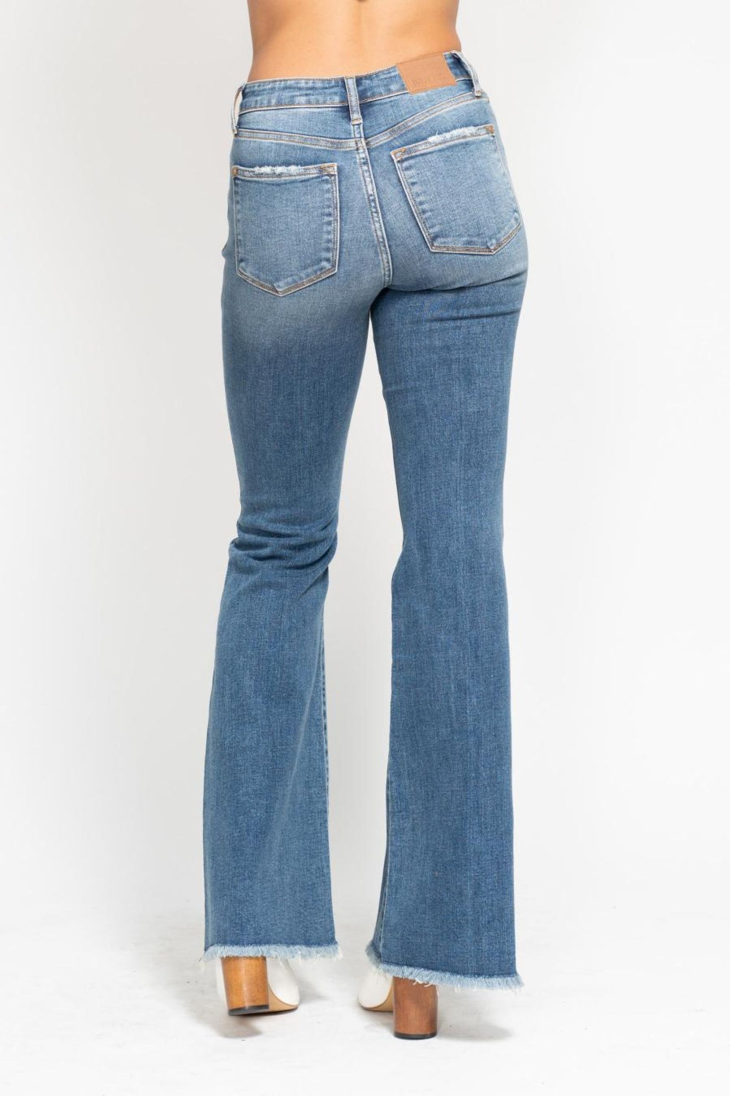 The Gursky- Judy Blue Button Fly Bootcut Jeans
