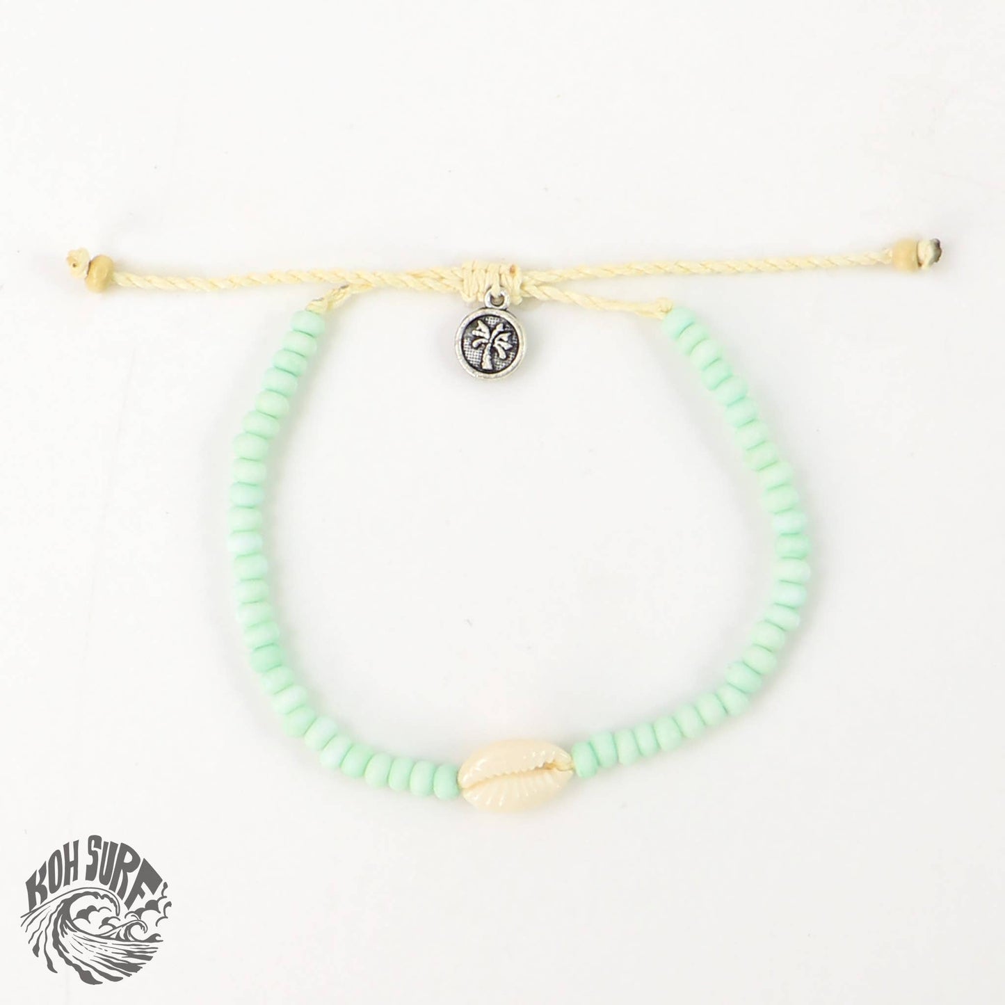 Laaloa Bay Beaded Anklet- Green