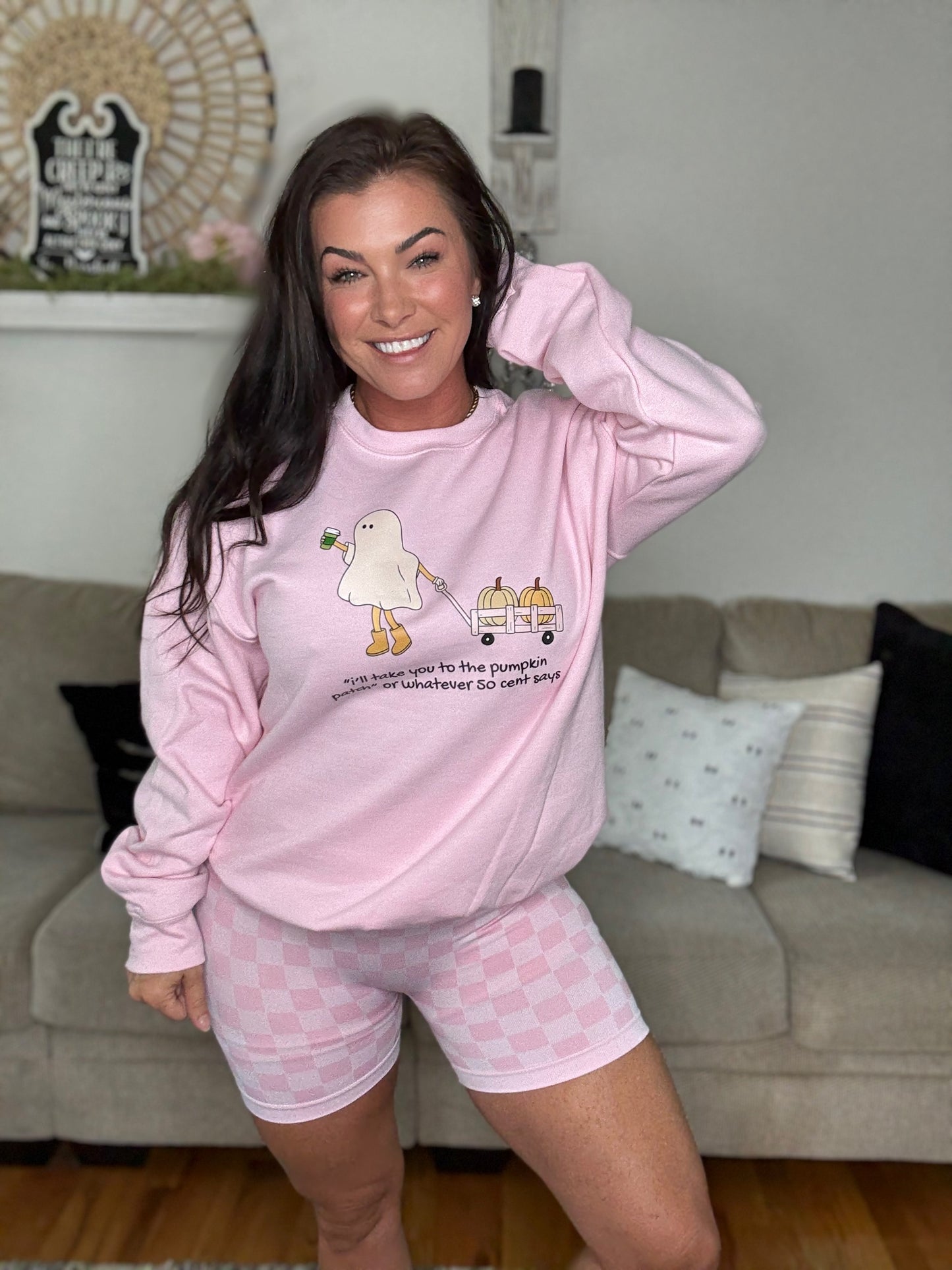 50 cent’s Pumpkin Patch Crewneck- Pink