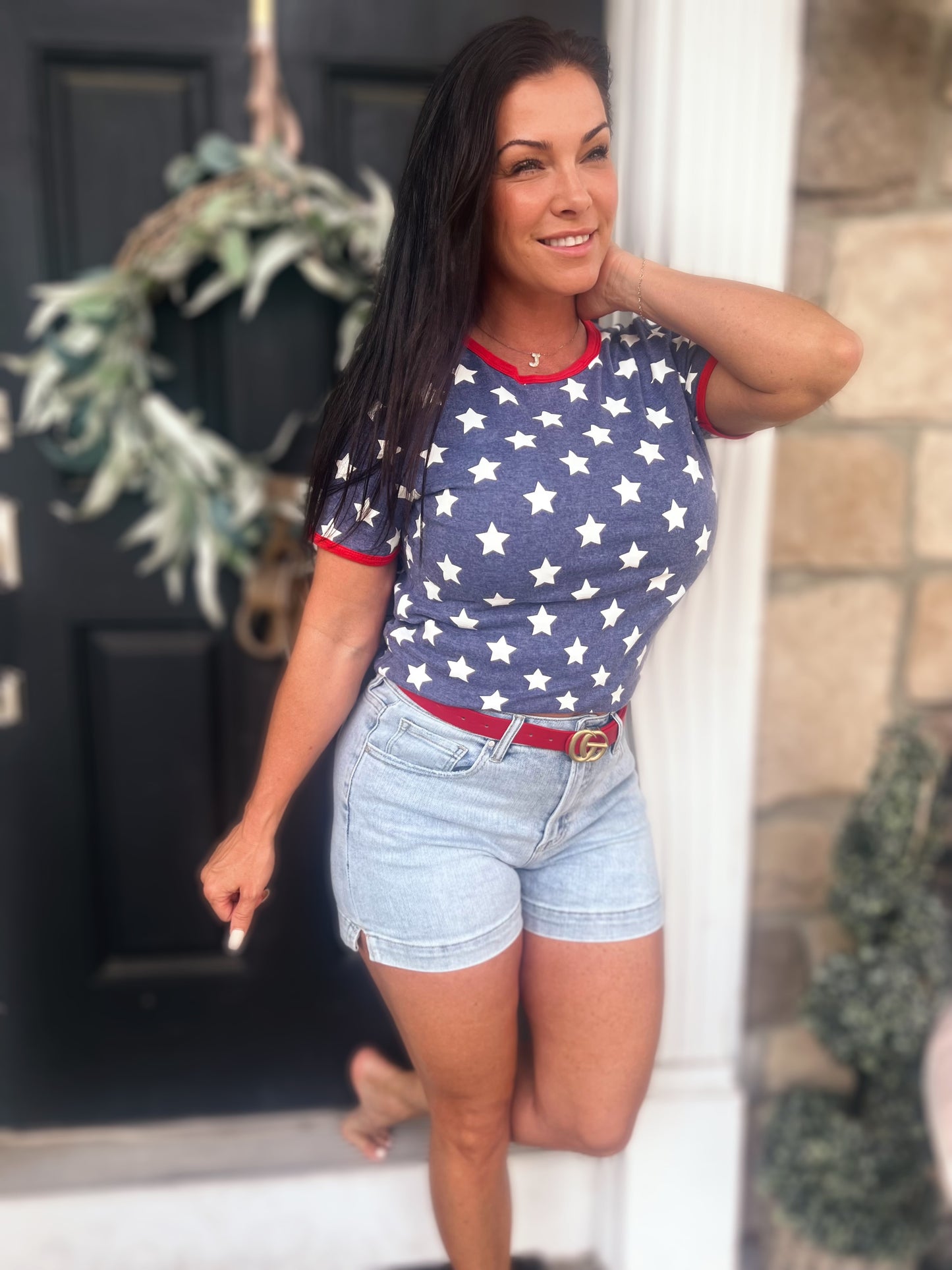 Starry Morning Ampersand Fitted Tee