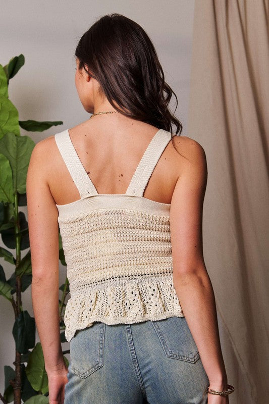 Cassidy Knit Tank- Natural
