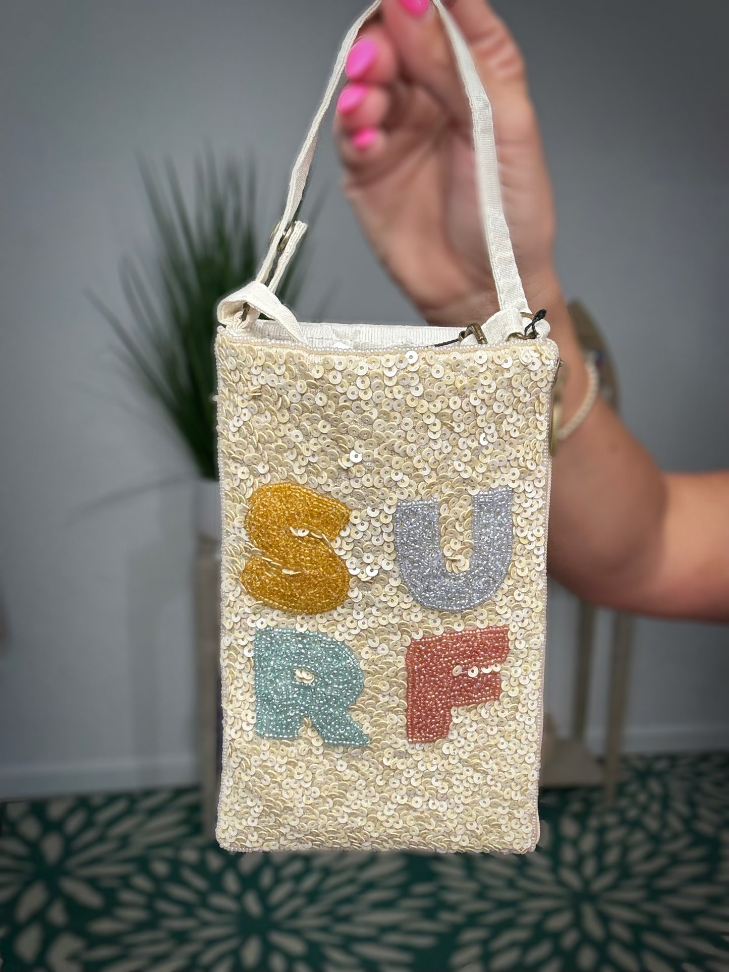 Surf Club Beaded Crossbody Bag
