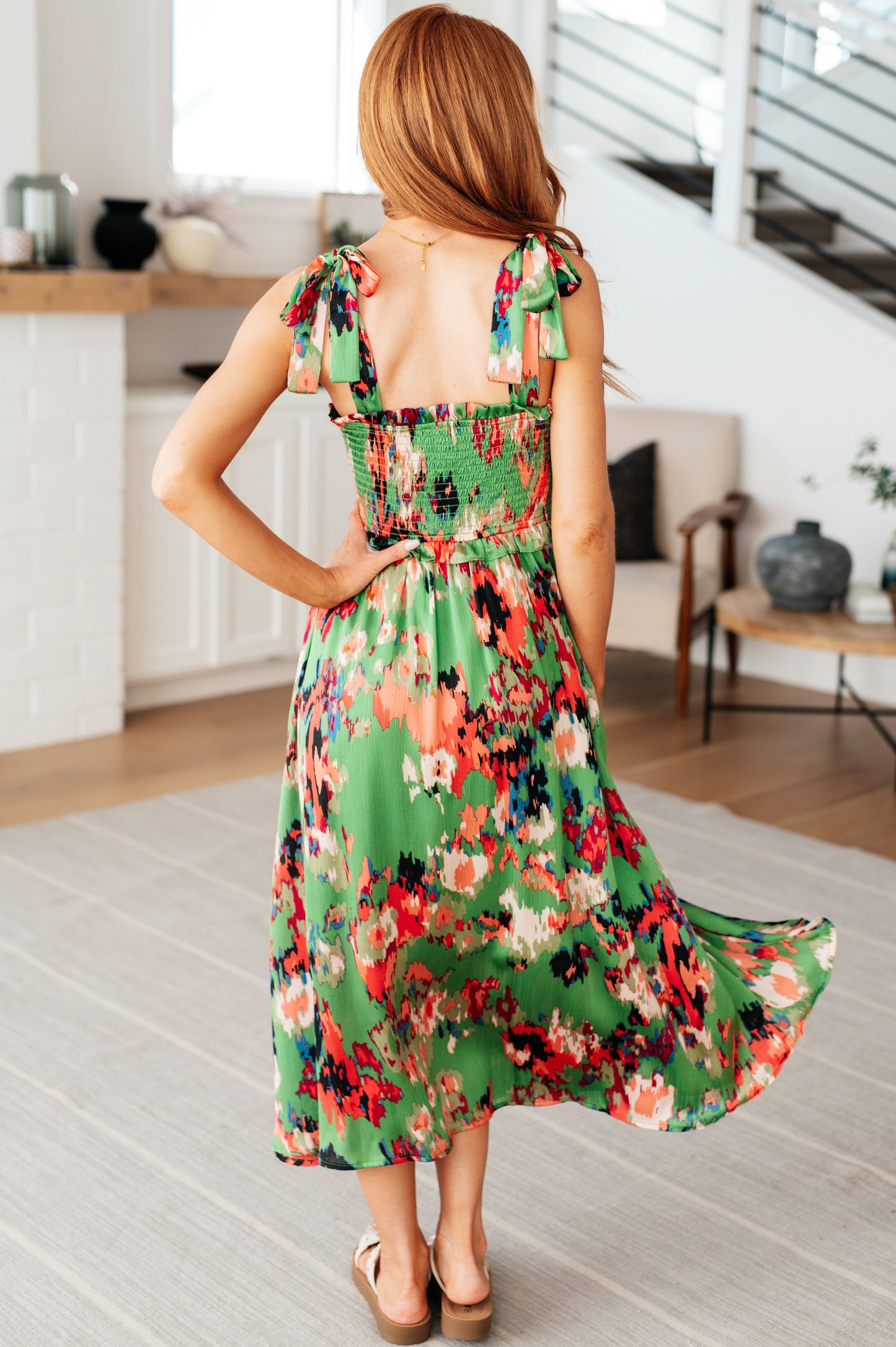 A Little While Longer Dress- Green