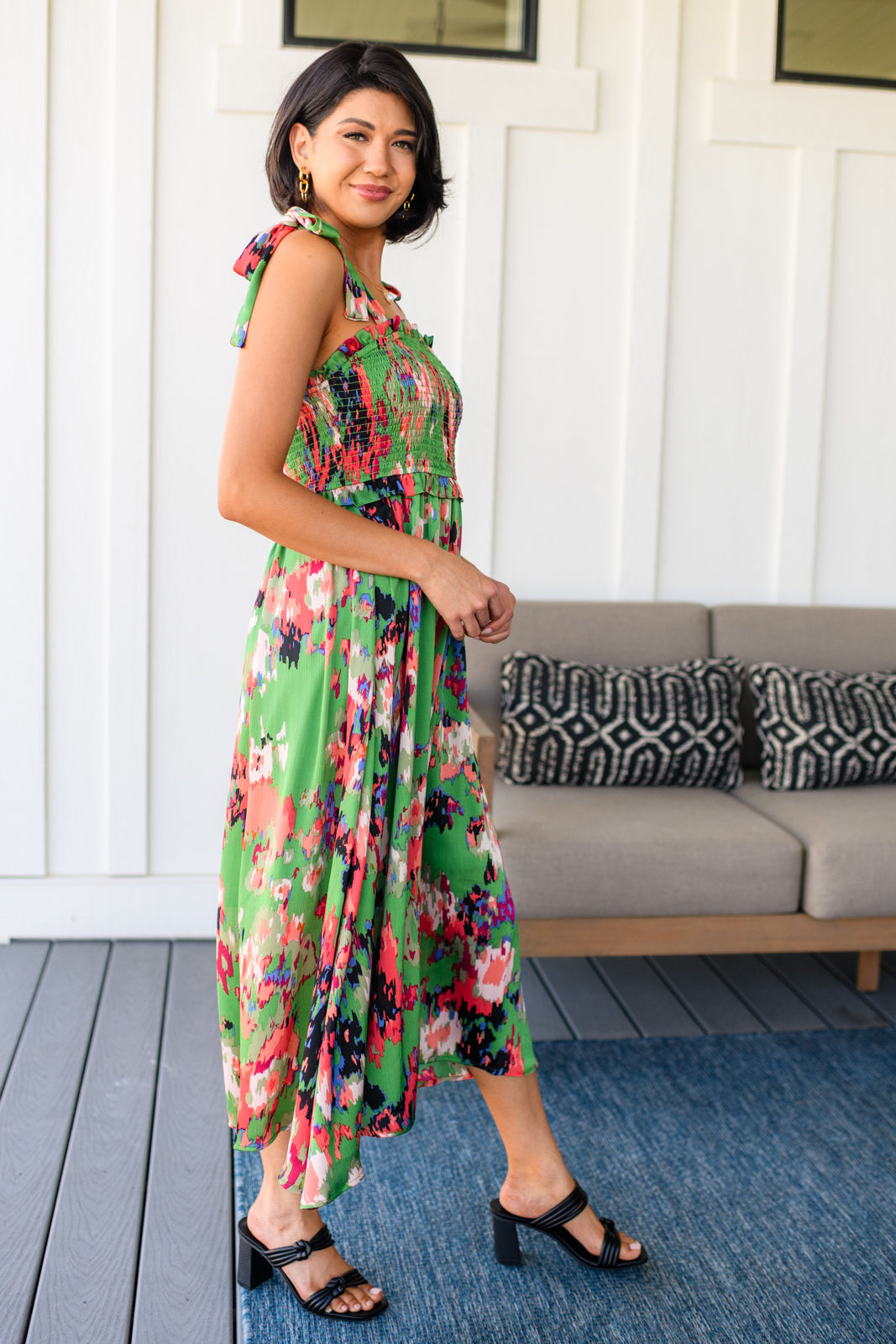 A Little While Longer Dress- Green