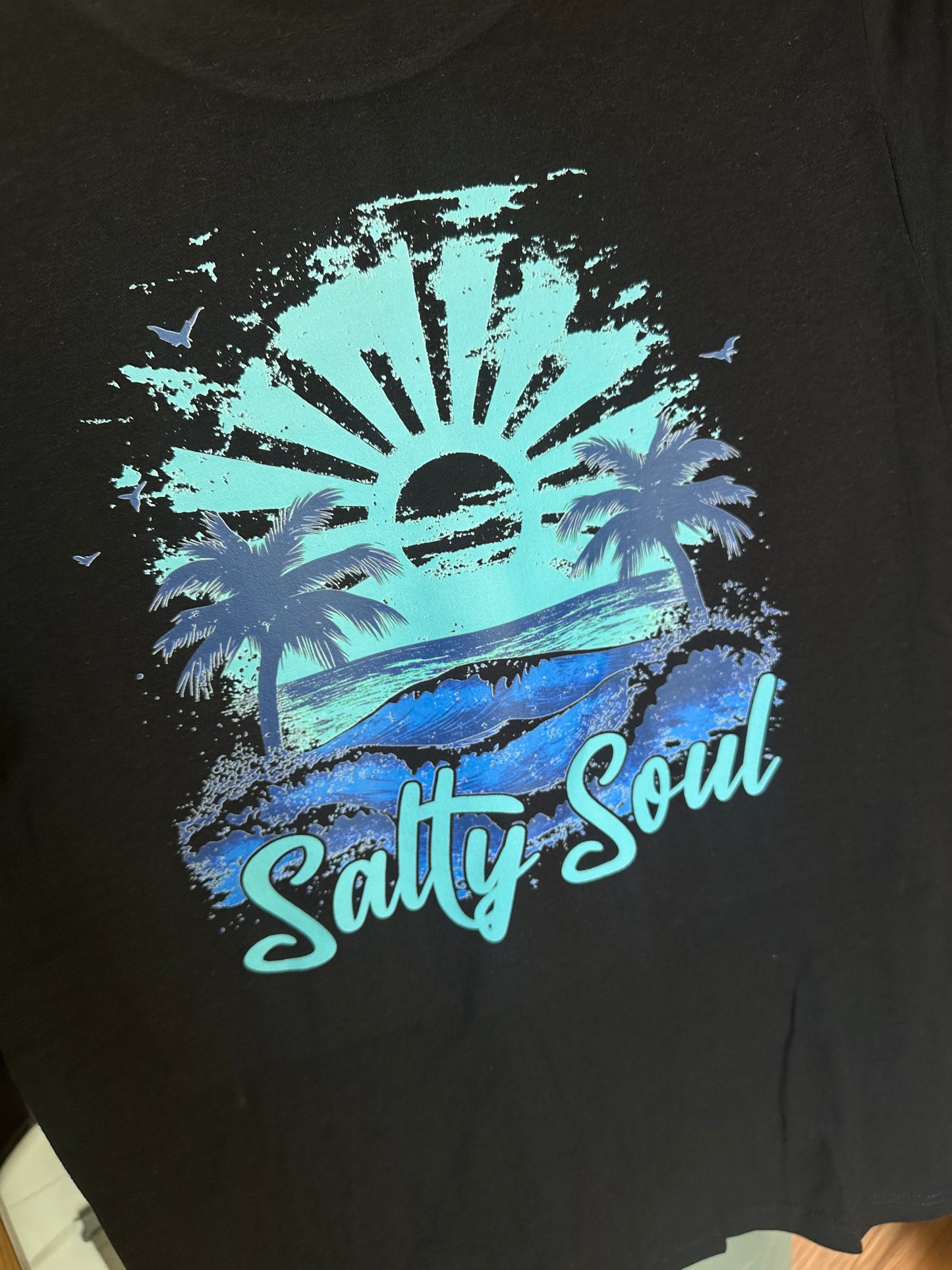 Salty Soul Tee-teal SS552