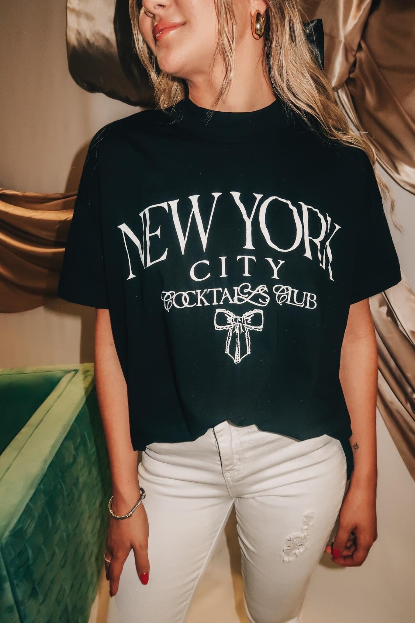 Cocktails Club High-Low Tee- NY