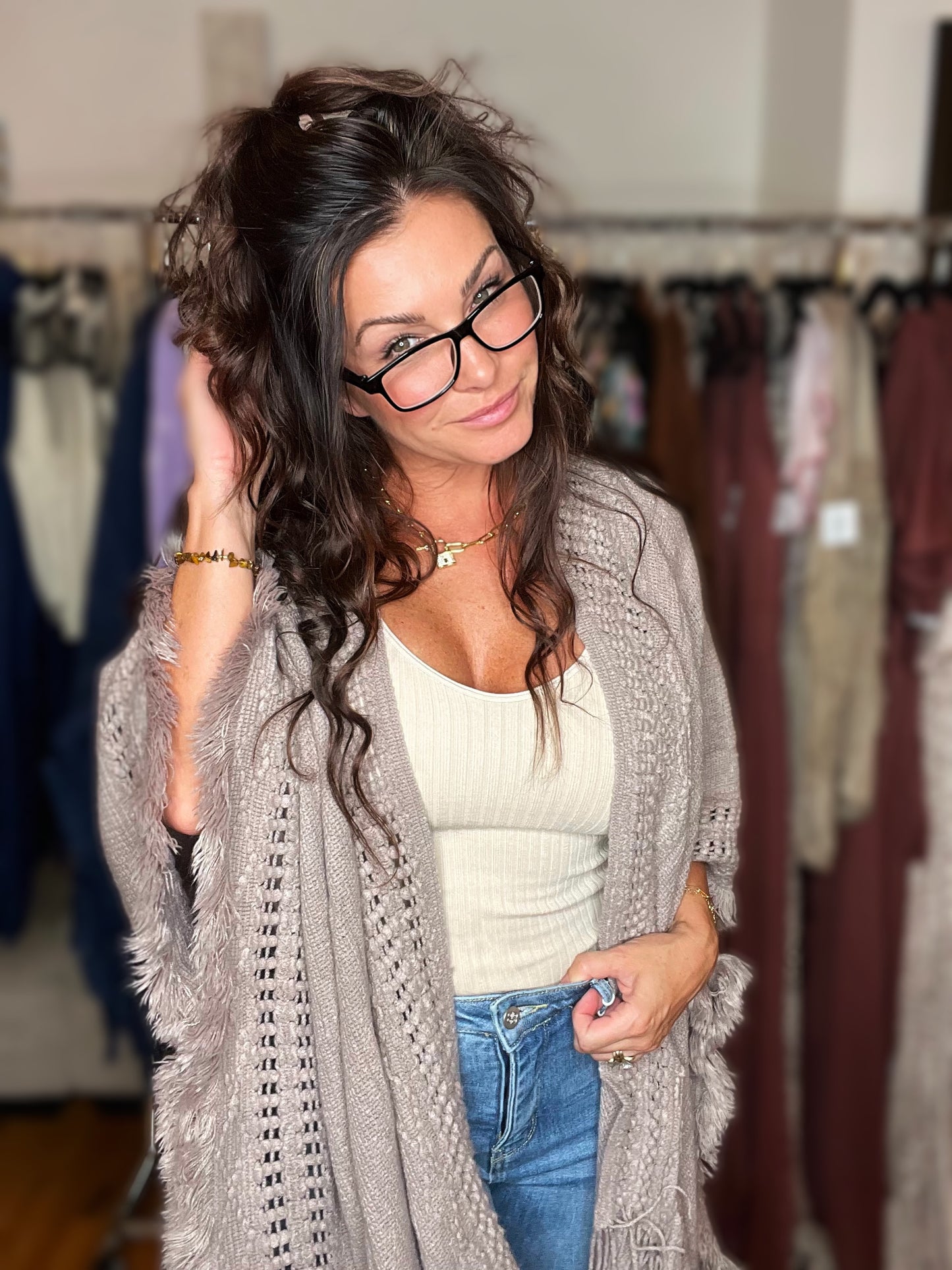 Bohemian Breeze Cardigan- Oyster