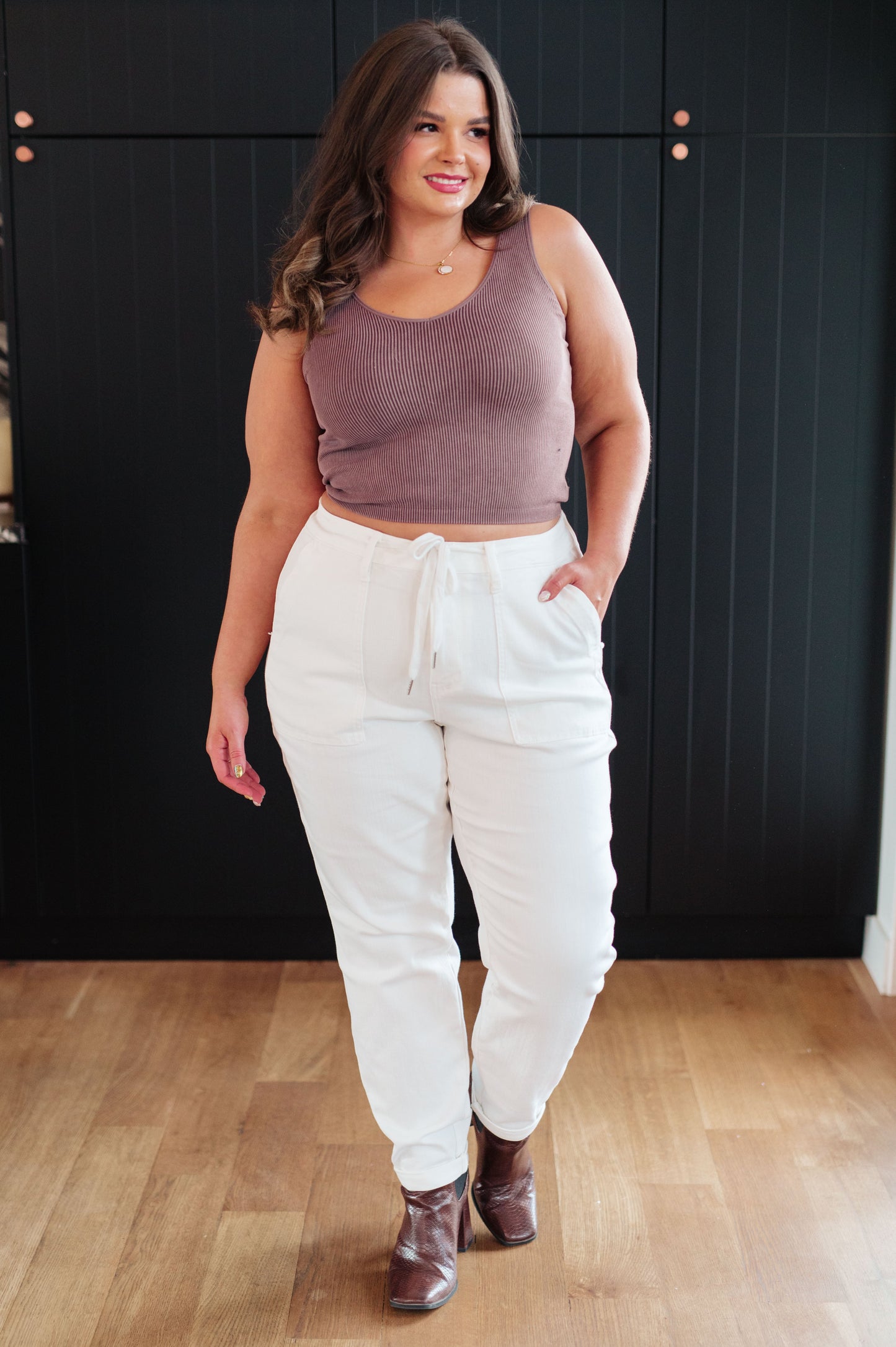 The Lynn- High Rise Contrast Thread Judy Blue Joggers