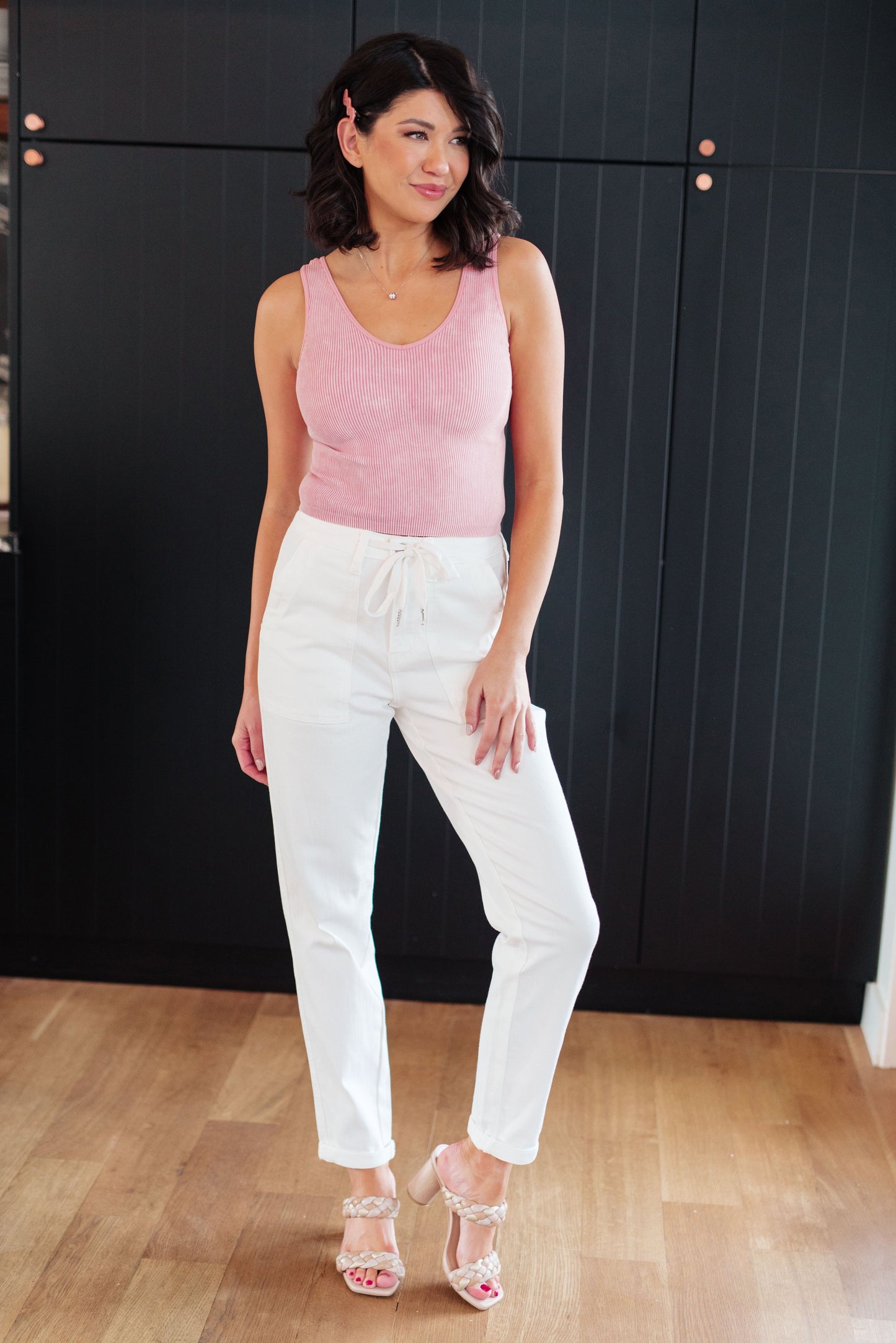 The Lynn- High Rise Contrast Thread Judy Blue Joggers