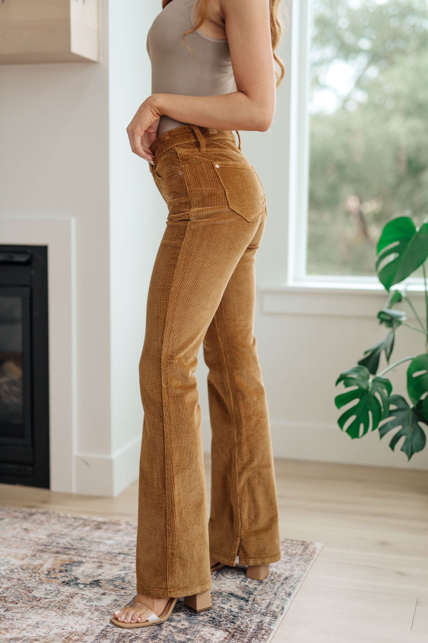 The Dulaney- Camel Bootcut Corduroy Judy Blue Pants
