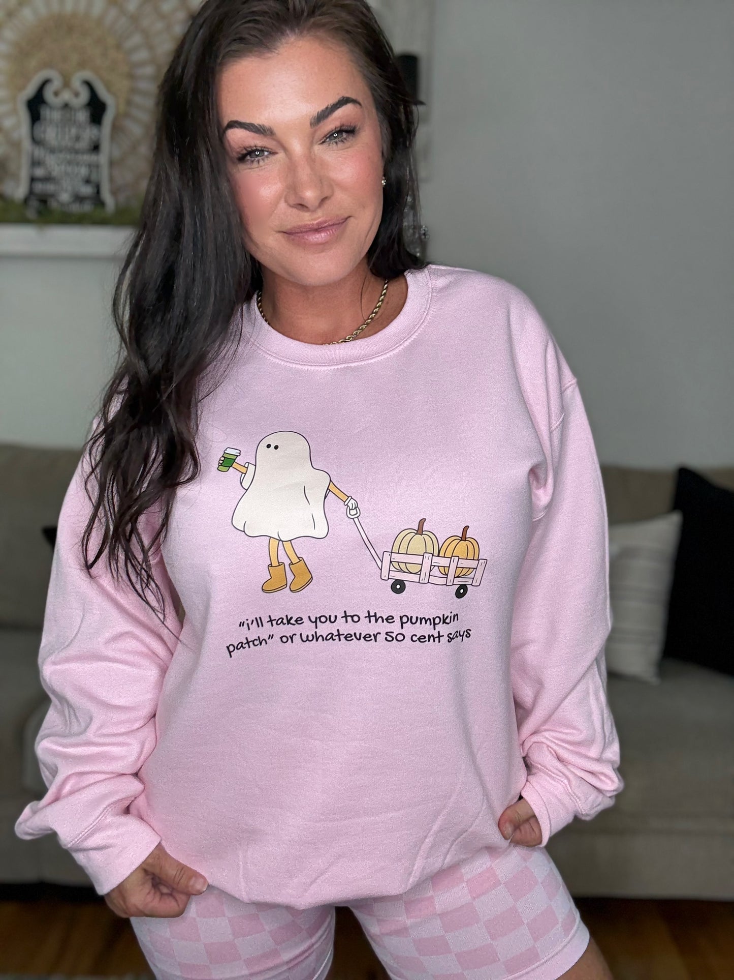 50 cent’s Pumpkin Patch Crewneck- Pink