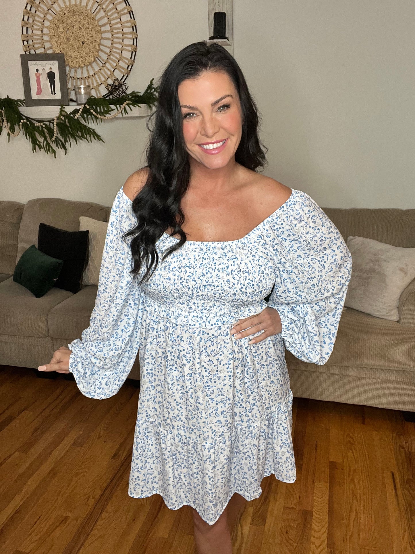 Smocked for the Season Dress- 5 Colors (Green, Wine, Blue, Purple)