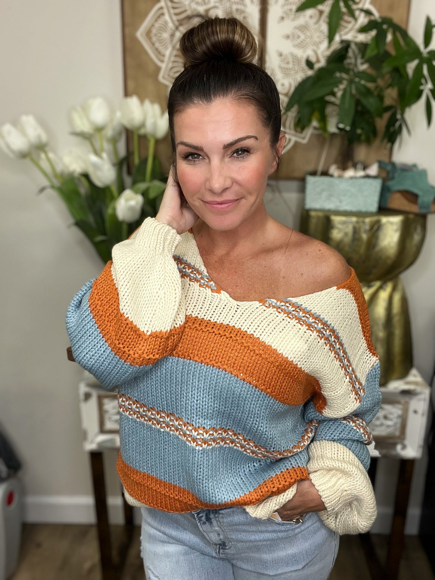 Warms My Soul Sweater- 4 Colors (Ginger, Grey, Hot Pink, Khaki)