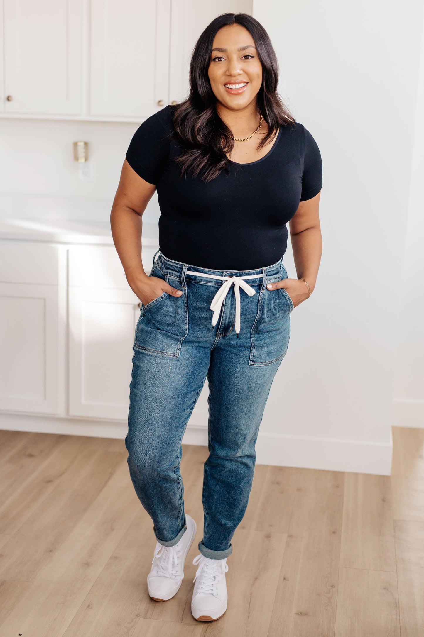 The Muller- Medium Wash Pull On Judy Blue Joggers