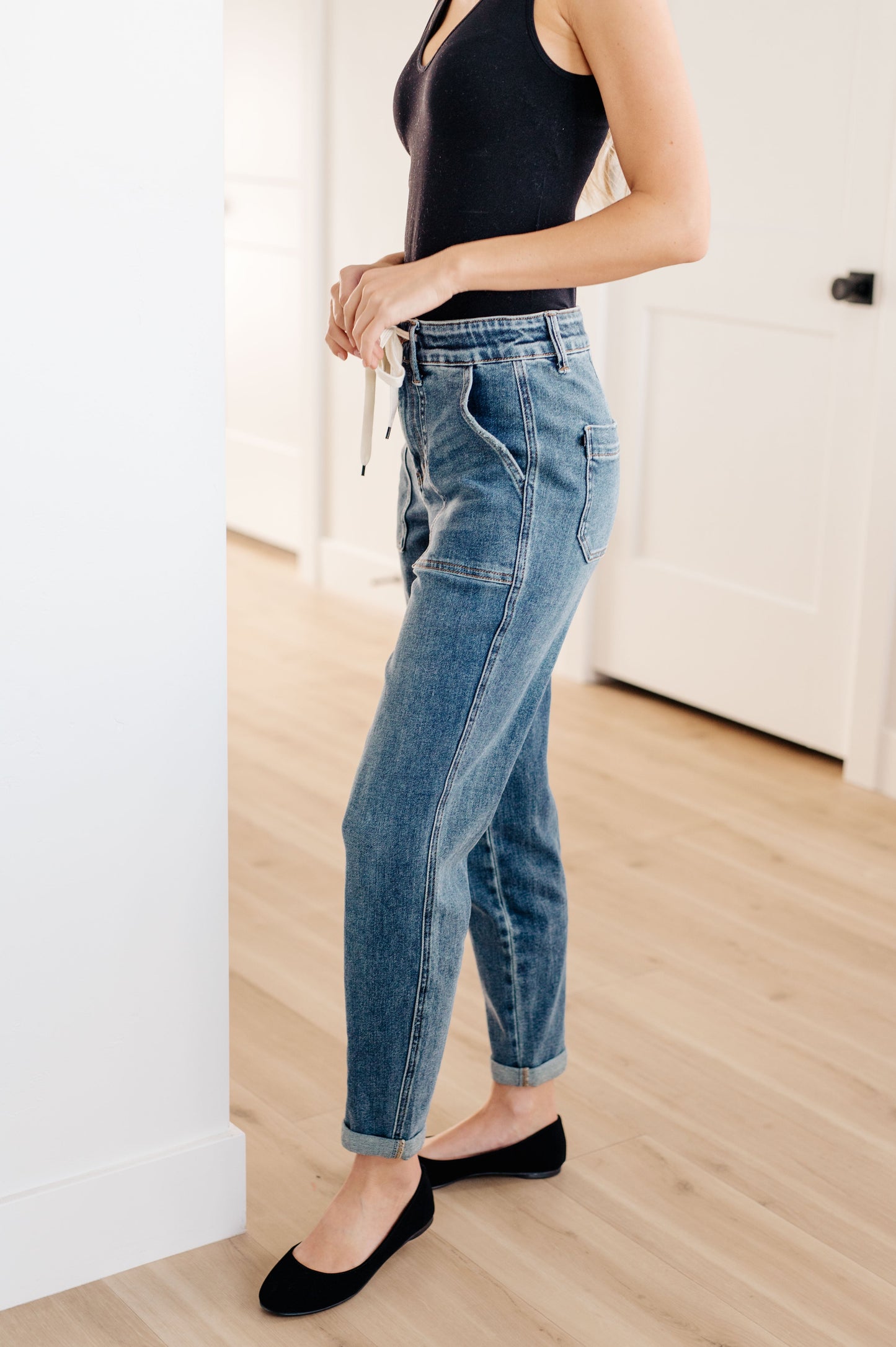 The Muller- Medium Wash Pull On Judy Blue Joggers