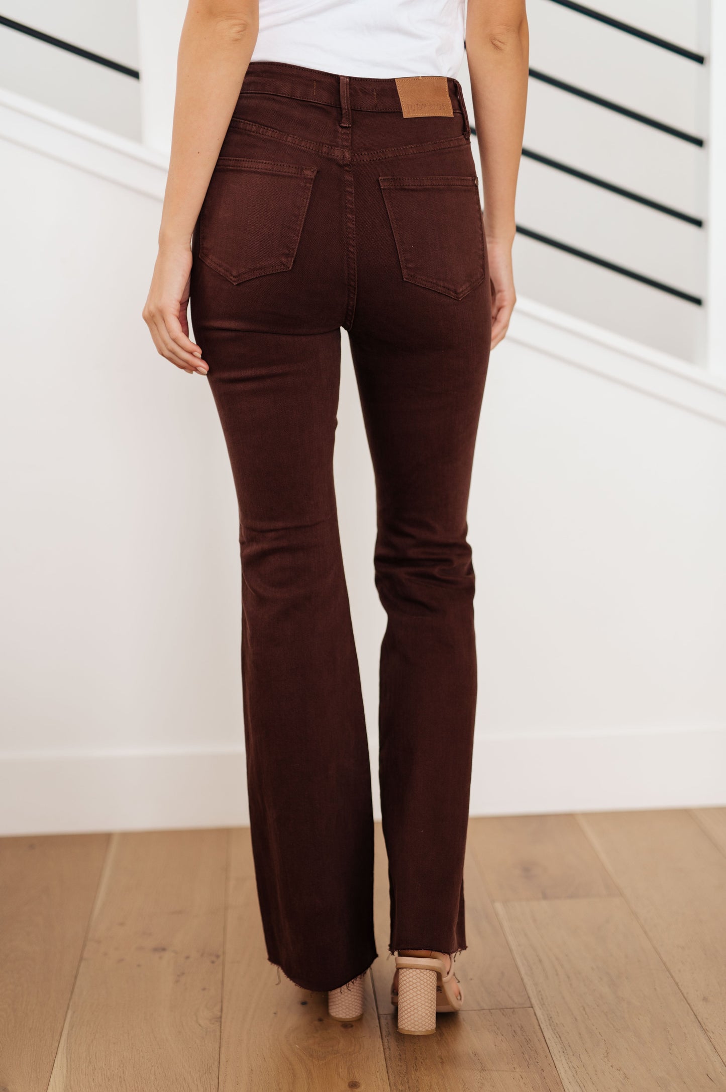 The Melanie- Tummy Control Espresso Exaggerated Bootcut Judy Blue Jeans