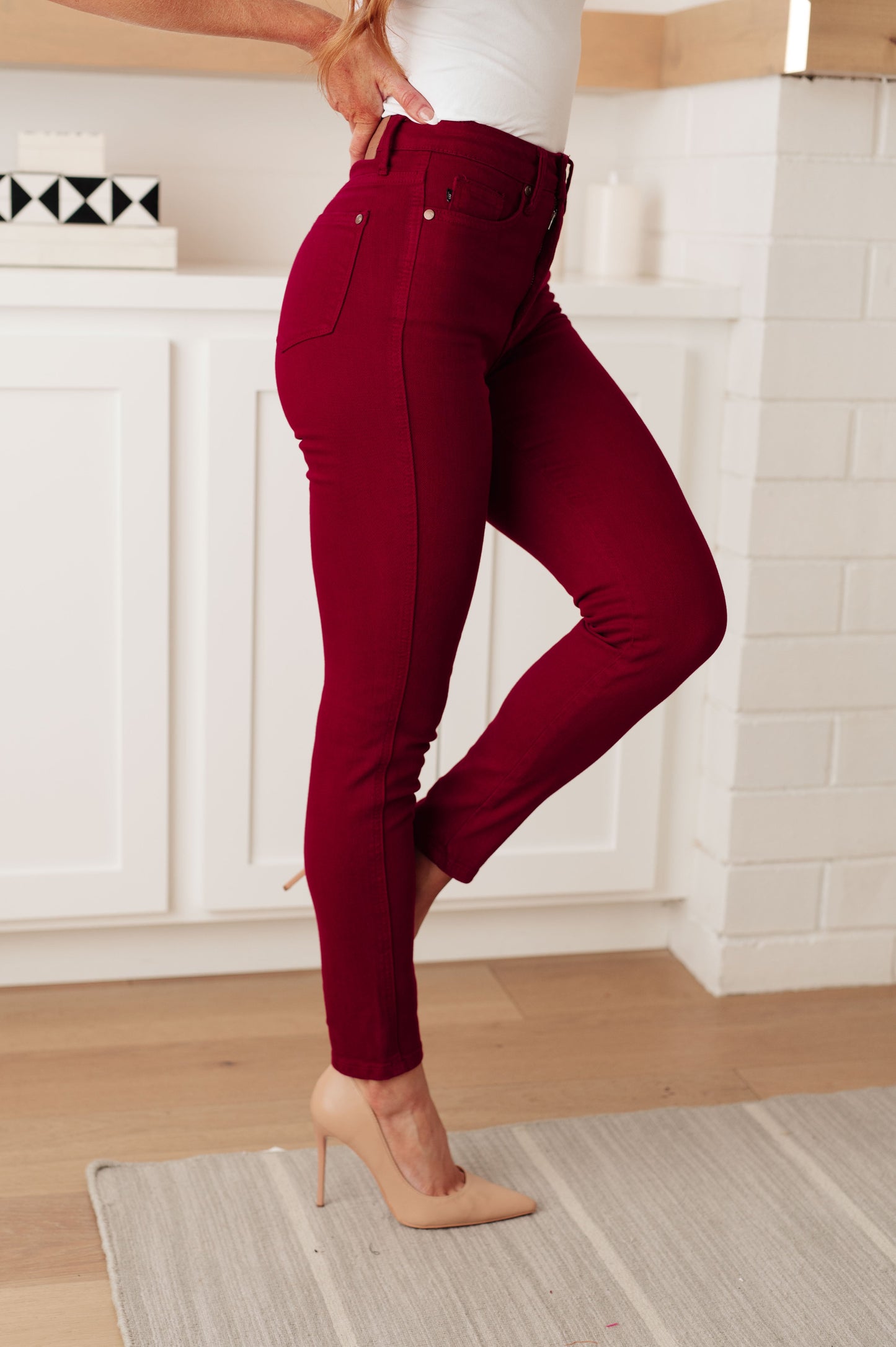 The Gabriela- Scarlet Tummy Control Judy Blue Jeans