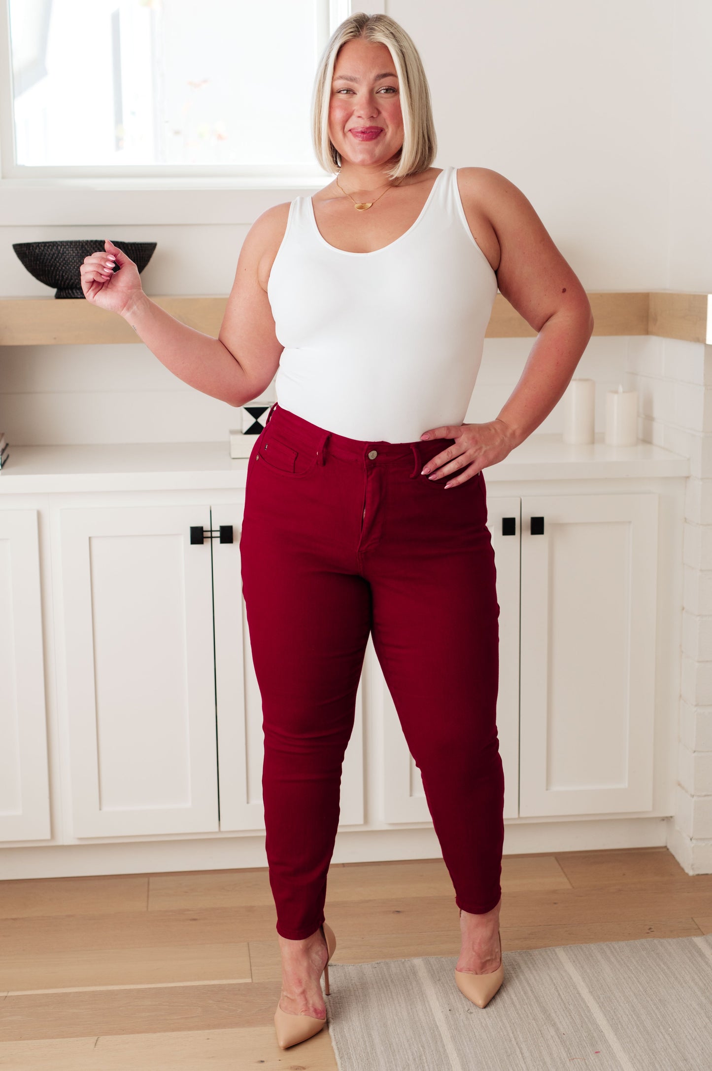 The Gabriela- Scarlet Tummy Control Judy Blue Jeans